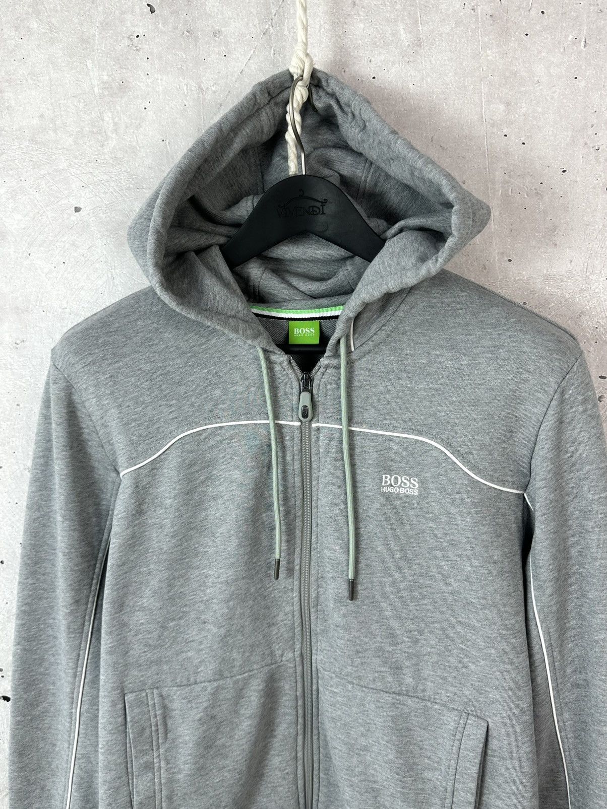 Hugo Boss Hugo Boss Saggy Grey Long Sleeve Logo Cotton Men’s Hoodie Size US L / EU 52-54 / 3 - 2 Thumbnail