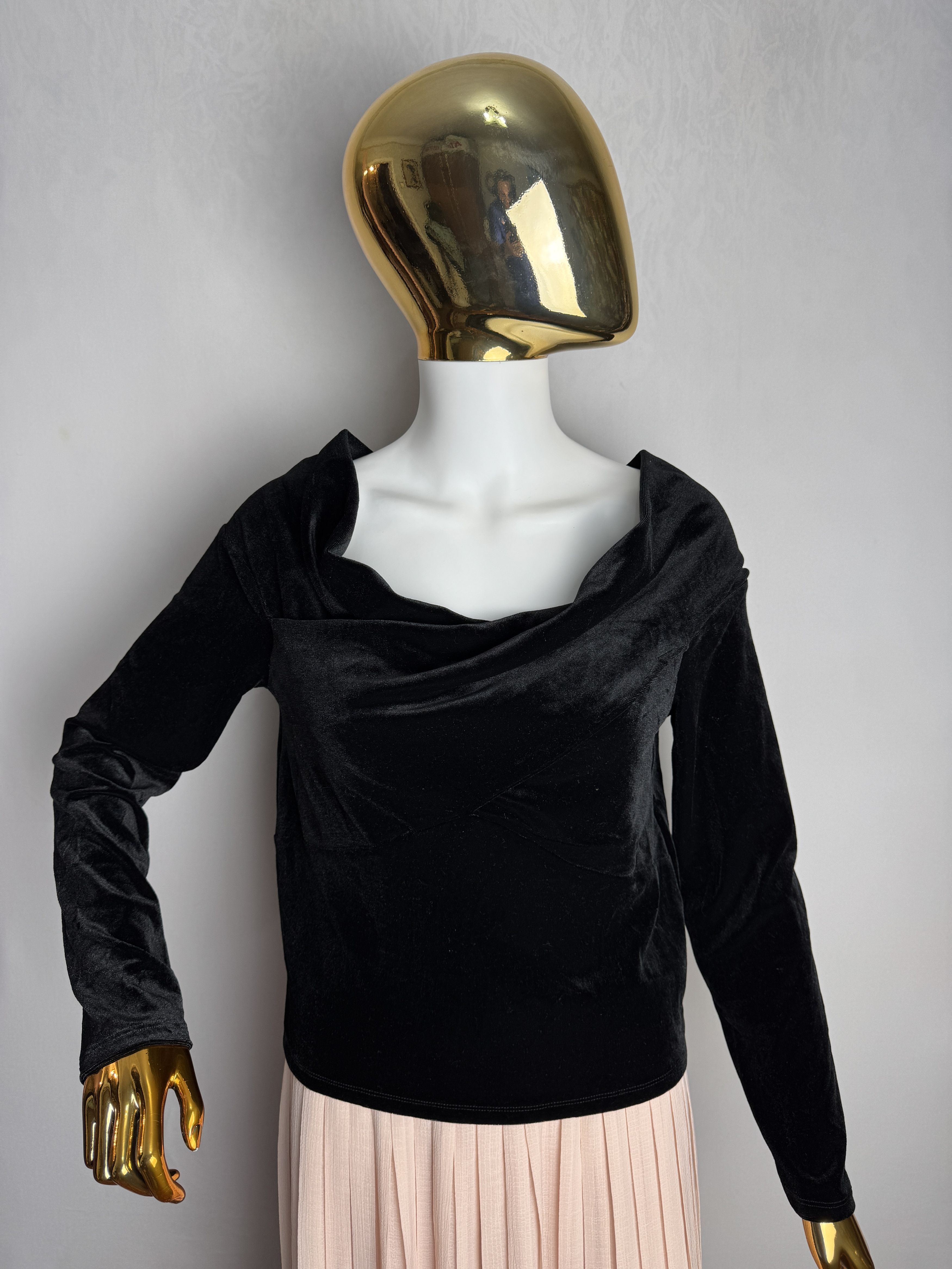 Allsaints ALL SAINTS Delta women’s black velvet top Size M / US 6-8 / IT 42-44 - 8 Thumbnail
