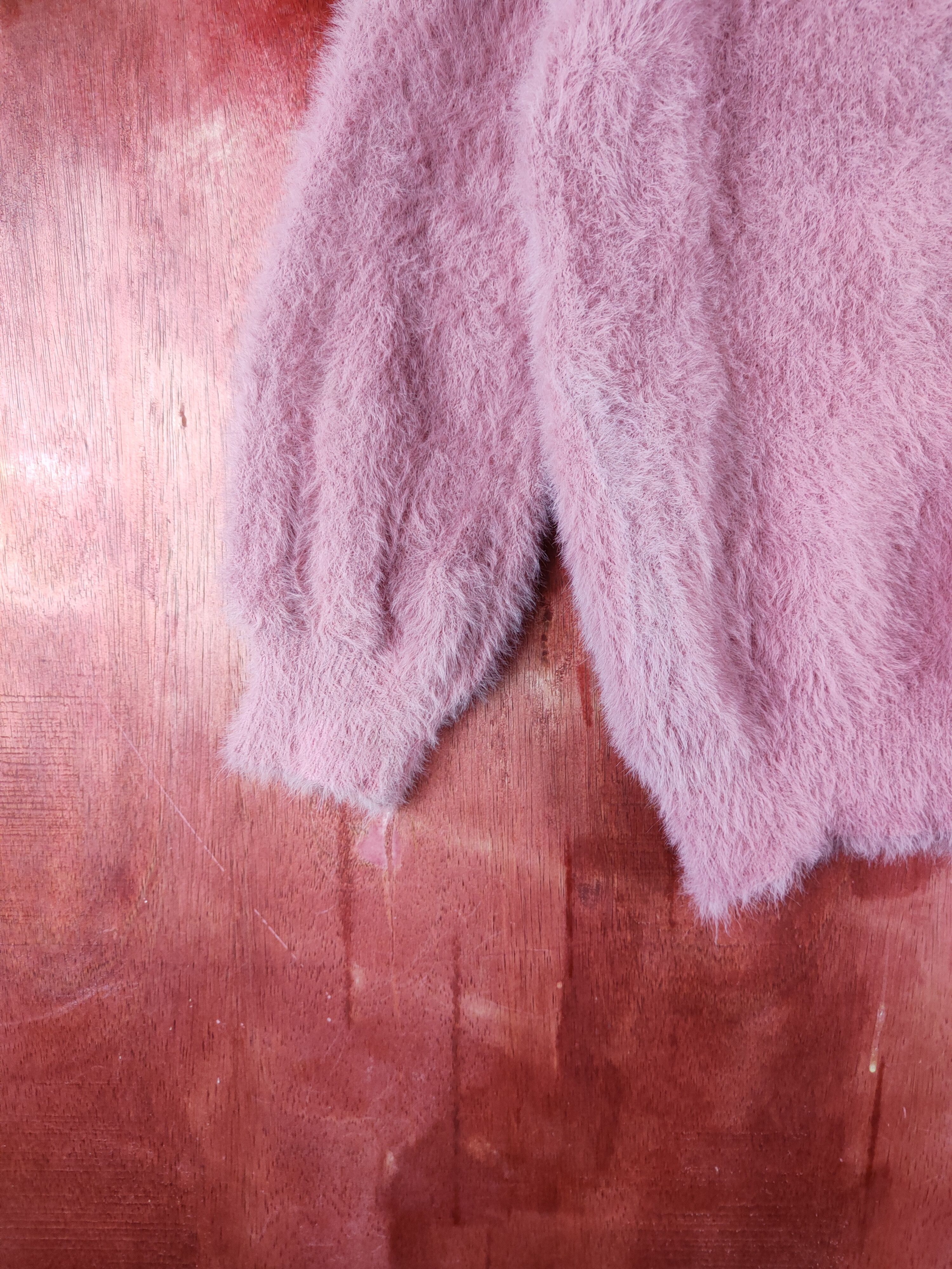 Homespun Knitwear × Japanese Brand × Vintage Japanese Brand Pink Shag Shaggy Fur Mohair Knitwear #S2176 Size M / US 6-8 / IT 42-44 - 4 Thumbnail