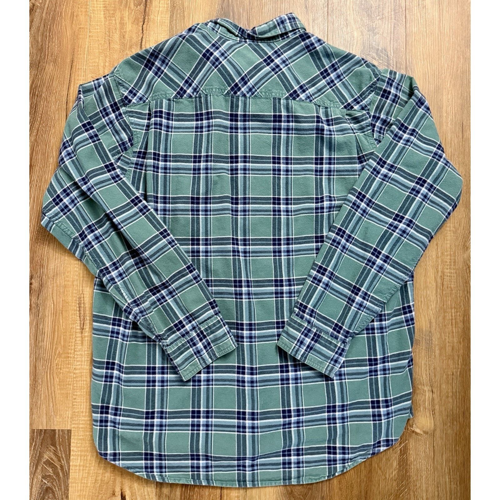 Duluth Trading Company Duluth Trading Co. Casual Blue Green Plaid Trim Fit Shirt Size US XL / EU 56 / 4 - 2 Thumbnail