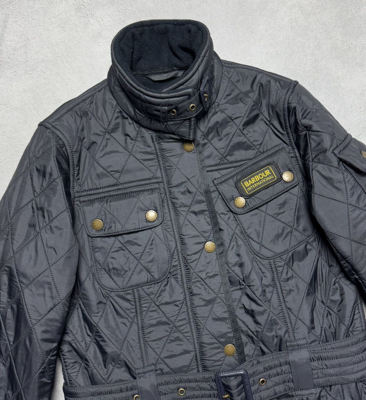 Barbour Barbour International Polarquilt Quilted Jacket Biker Size S / US 4 / IT 40 - 3 Thumbnail
