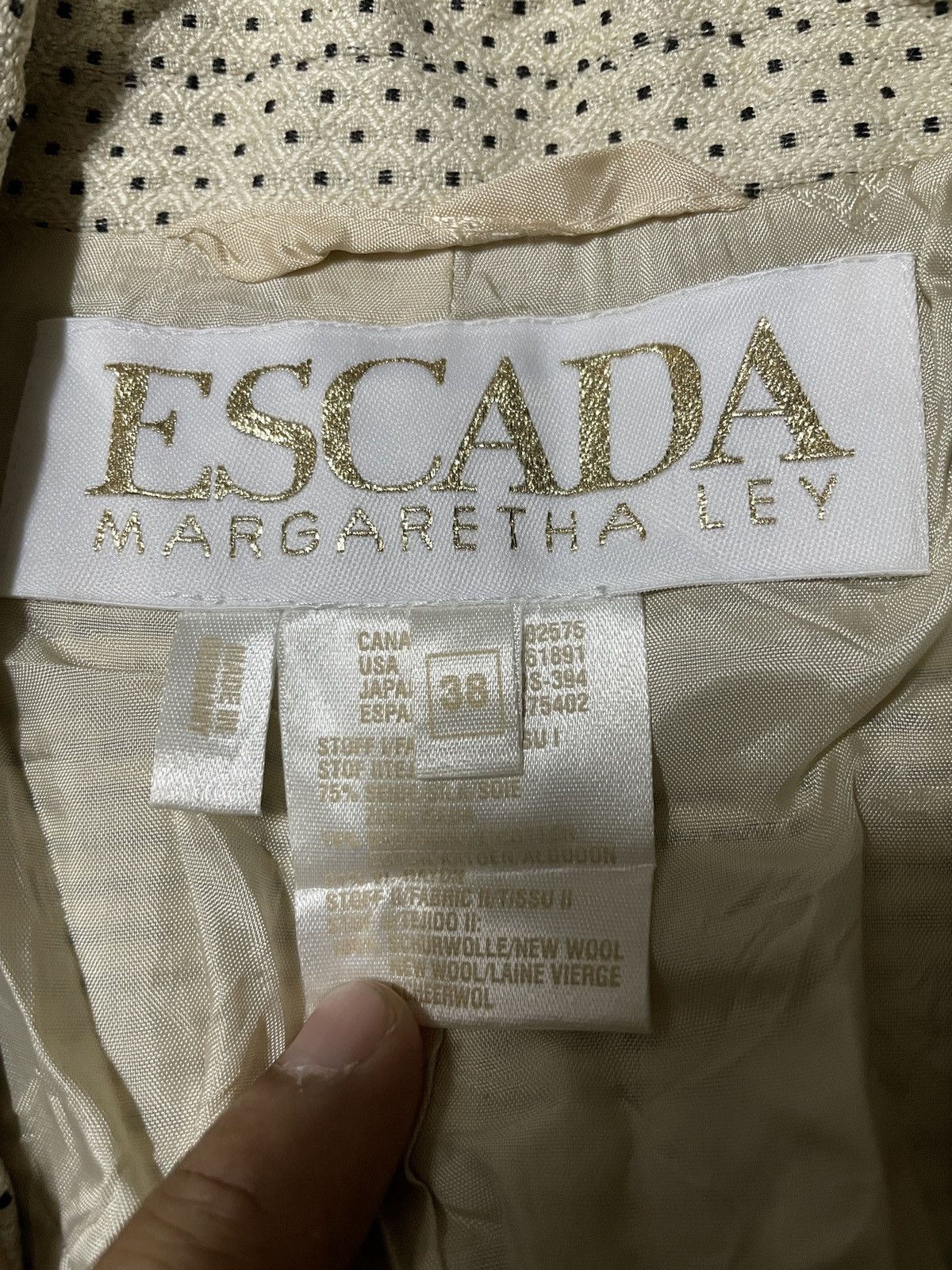 Escada Vintage Escada Margaretha Ley blazer size 38 polka dot Size XS / US 0-2 / IT 36-38 - 10 Thumbnail