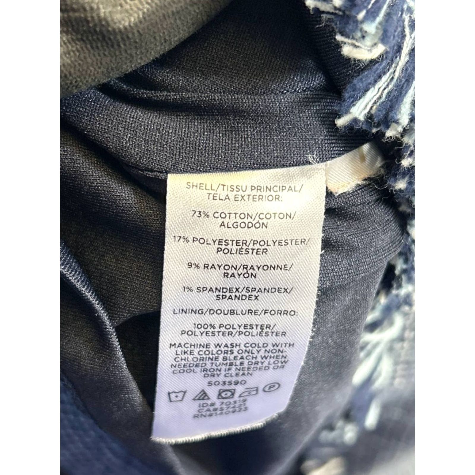 Loft LOFT Blue Knit Blouson Dress Womens 12 Casual Sleeveless Cotton Blend Knee Length Plaid Round Neck Zip Size XL / US 12-14 / IT 48-50 - 4 Thumbnail