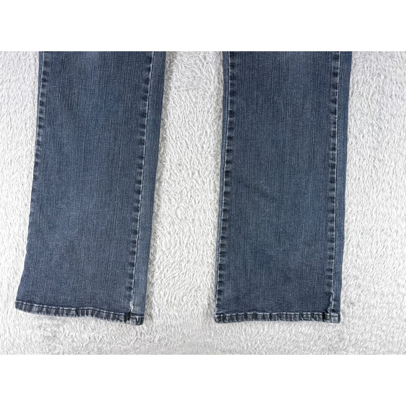 Lee Lee Jeans Women 16 Blue Denim Dark Wash Bootcut Mid Rise Cotton Riders 34x30 Size 38" / US 16 / IT 52 - 2 Thumbnail