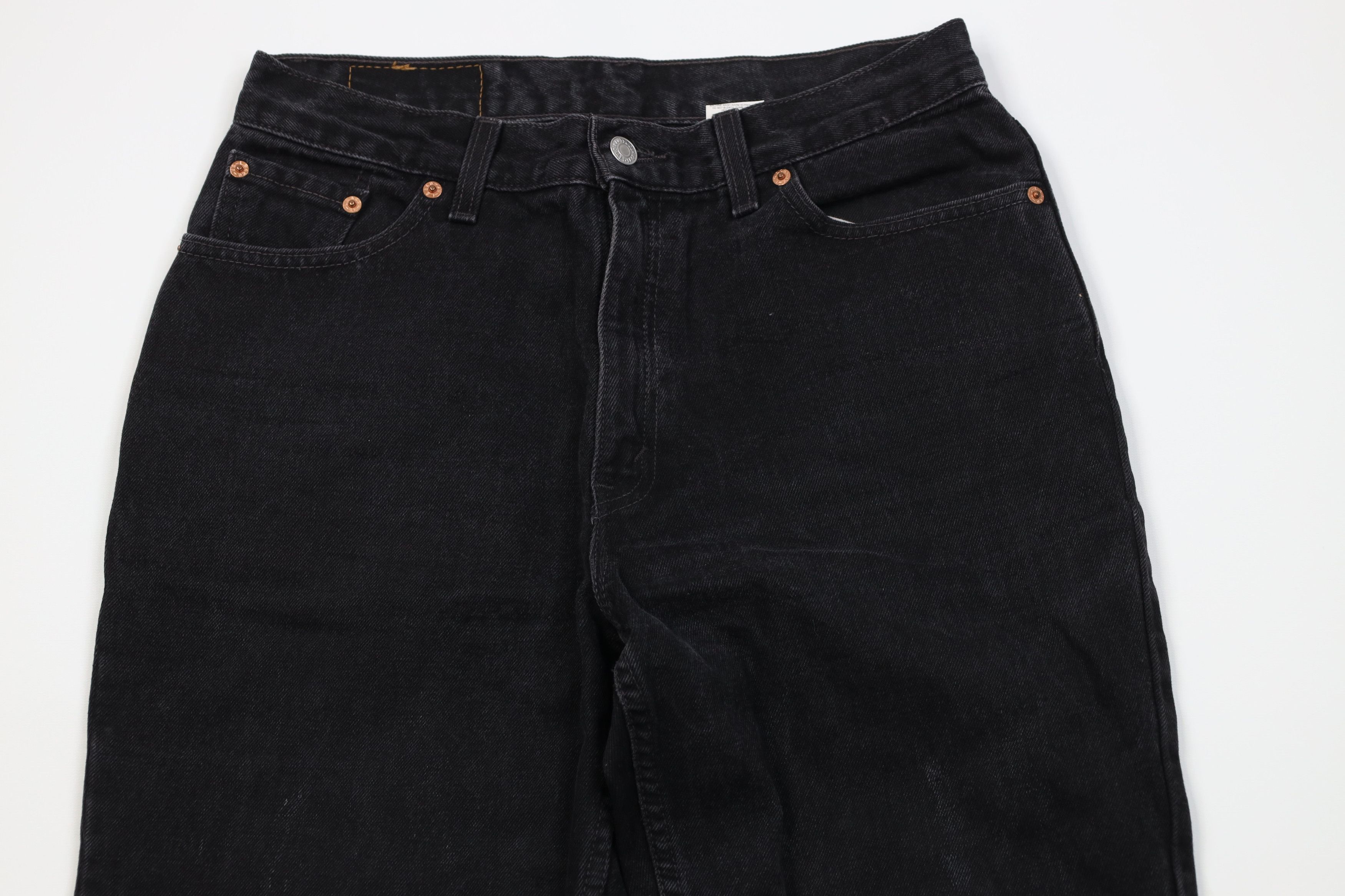 Levi's Vintage 90s Levis 512 Fit Straight Leg Denim Jeans Black USA Size US 29 - 2 Thumbnail