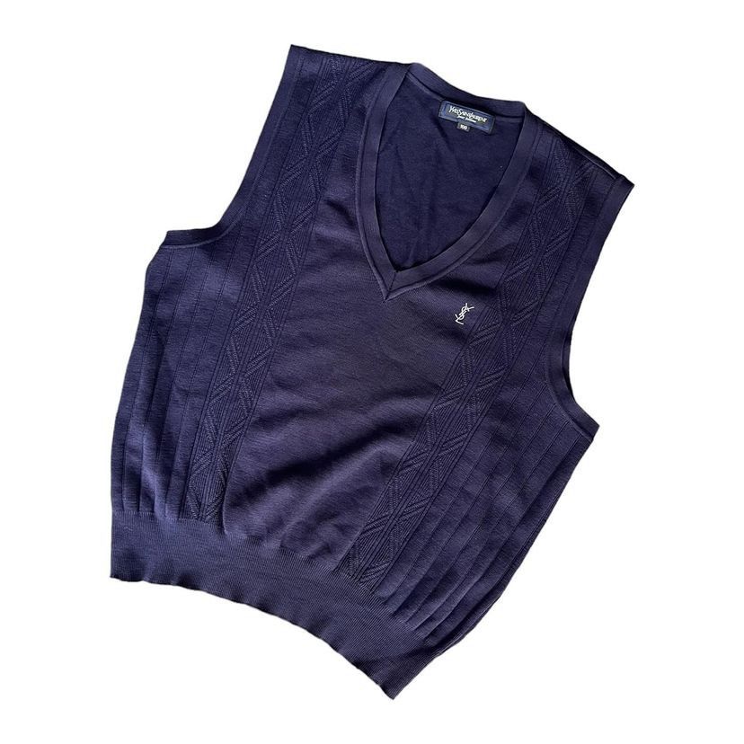 Yves Saint Laurent Ysl Pour Homme Knitwear Vest Size US L / EU 52-54 / 3 - 4 Thumbnail