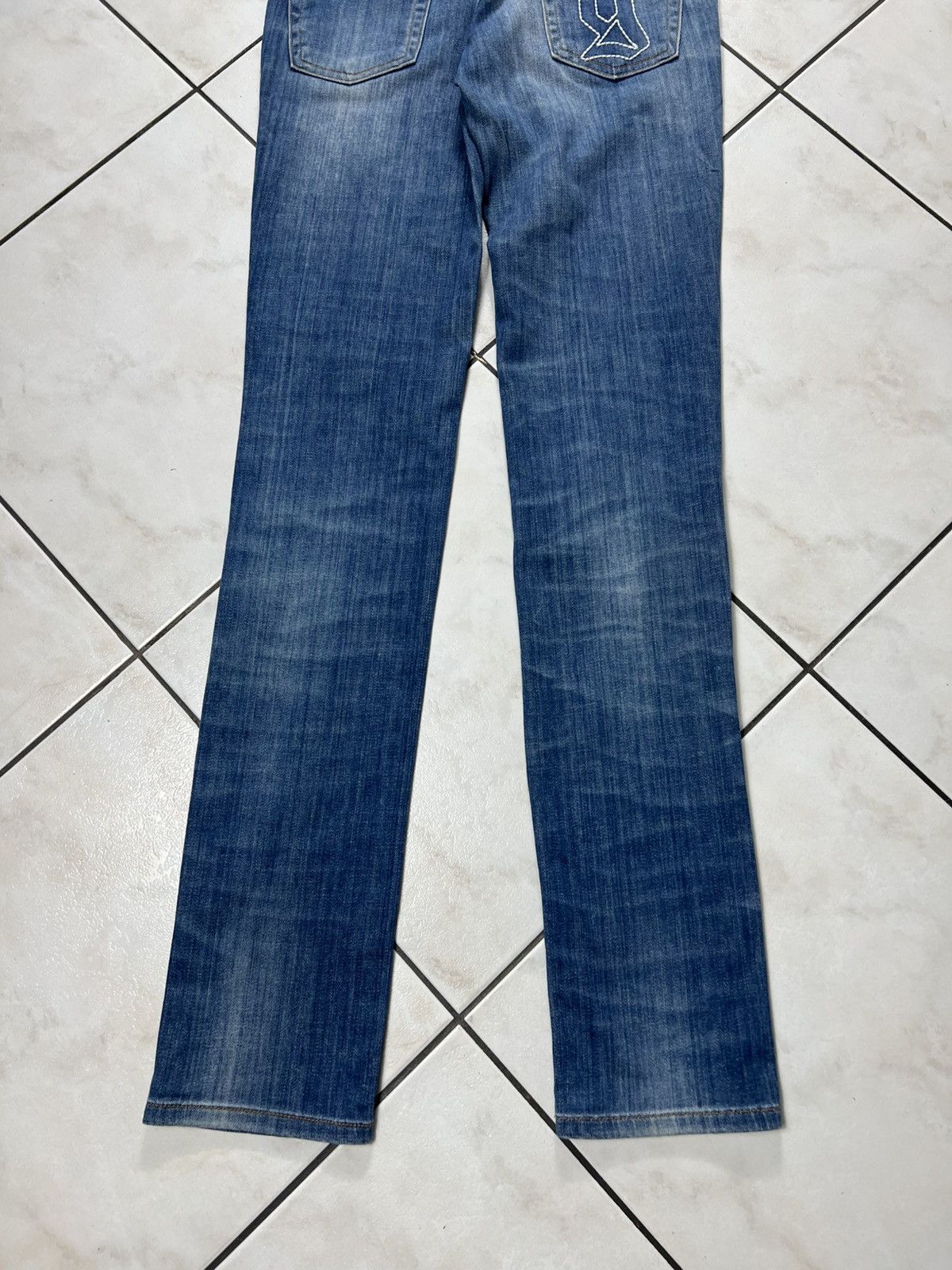 John Galliano Vintage John Galliano y2k skinny slim fit jeans washed denim Size 26" / US 2 / IT 38 - 11 Thumbnail