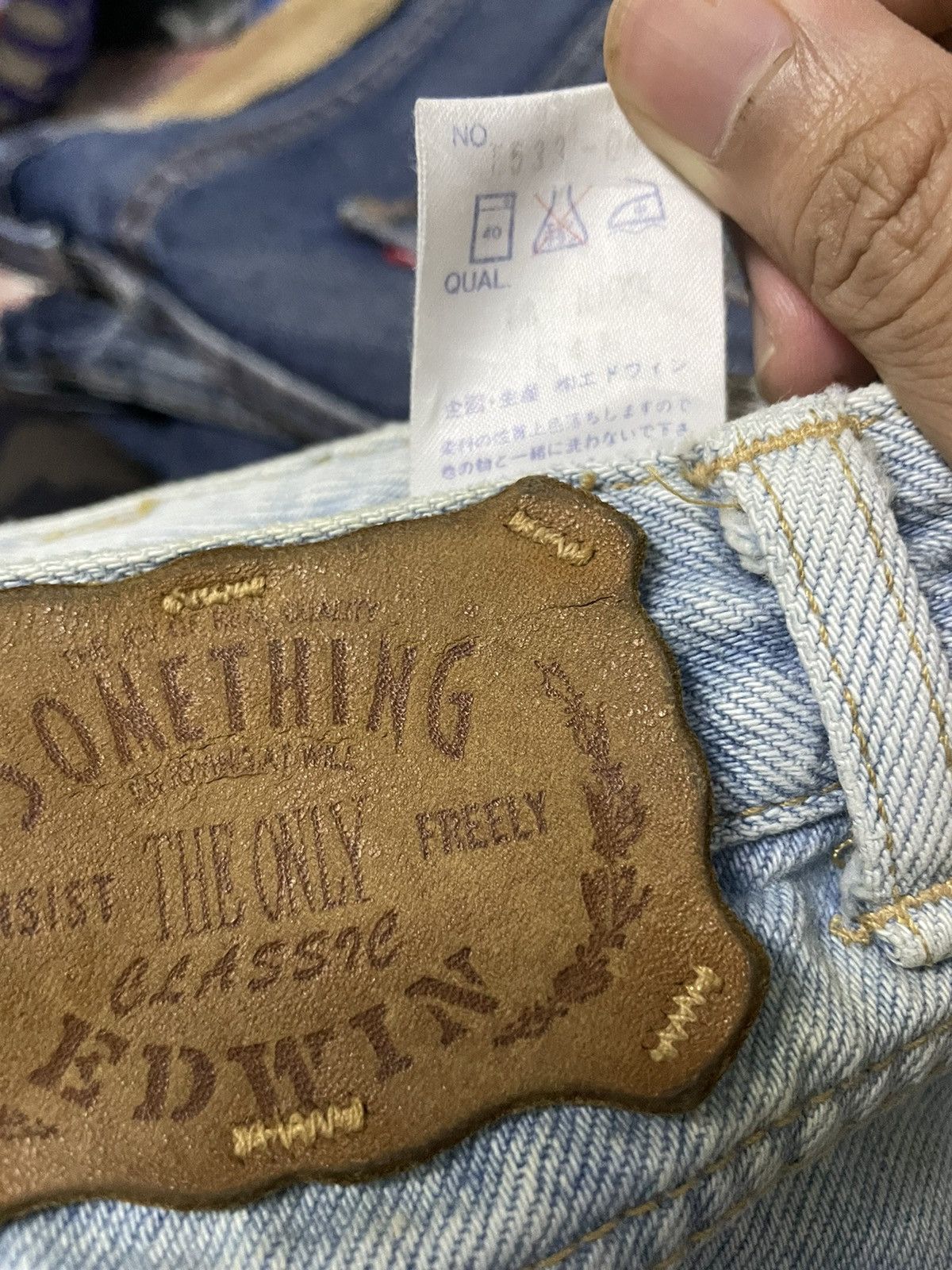 Edwin × Vintage “EDWIN” (VERY RARE) SOMETHING BY EDWIN DENIM Size 26" / US 2 / IT 38 - 9 Thumbnail