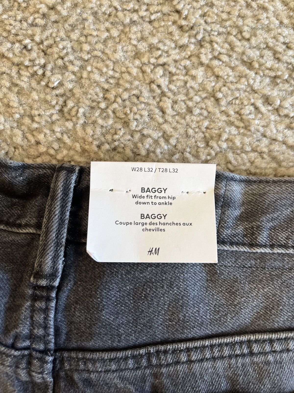 Baggy  Washed Black Jeans Bottoms