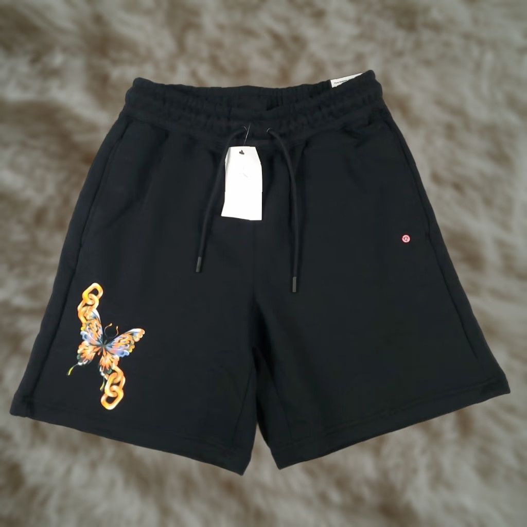 Jordan Brand Jordan Sweat Shorts Mens Small Black Butterfly Graphic Activewear Size US 29 - 1 Thumbnail