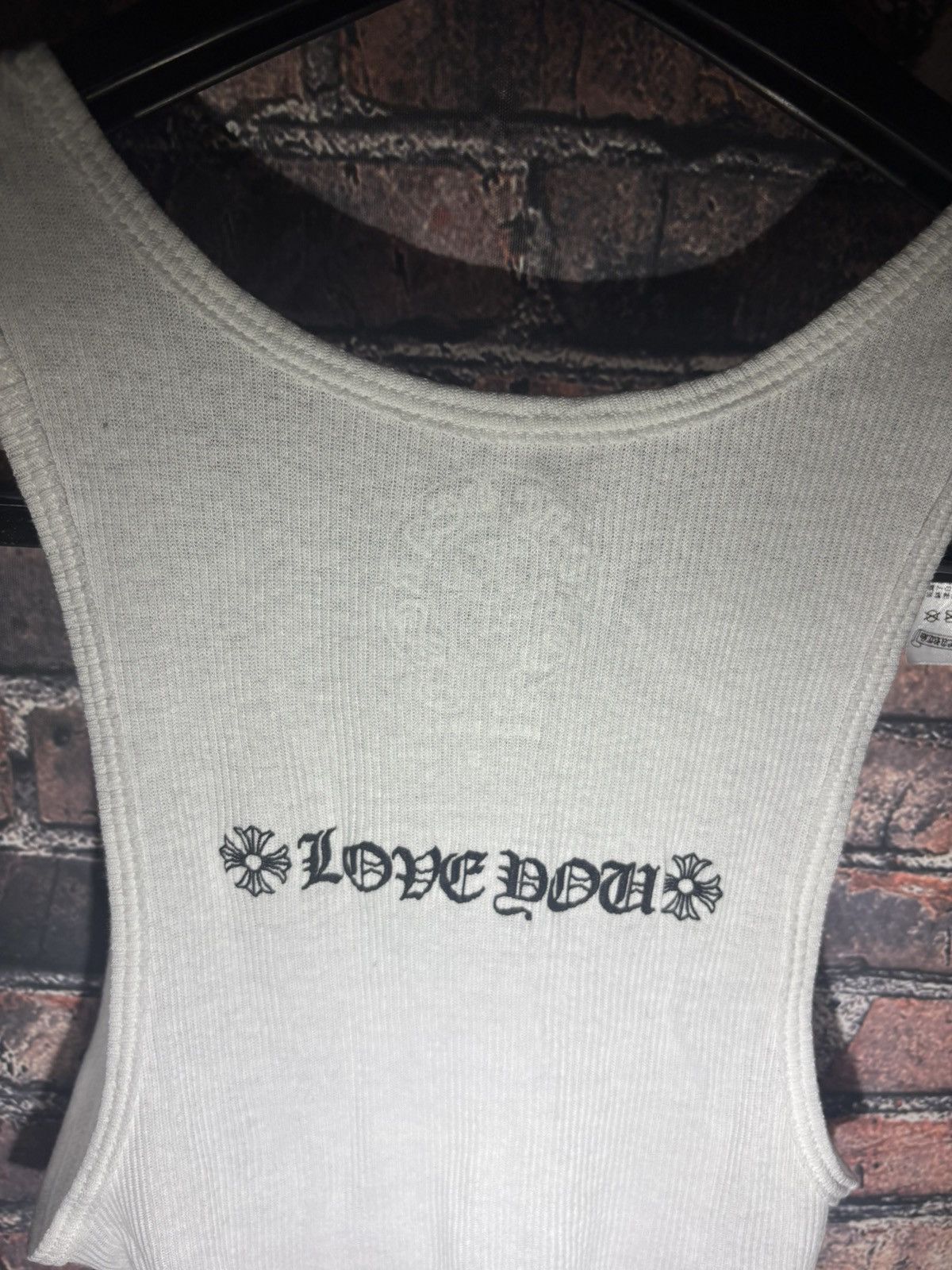 Chrome Hearts Chrome Hearts Tank Top White Ribbed Gothic Size S Authentic Size US S / EU 44-46 / 1 - 8 Thumbnail