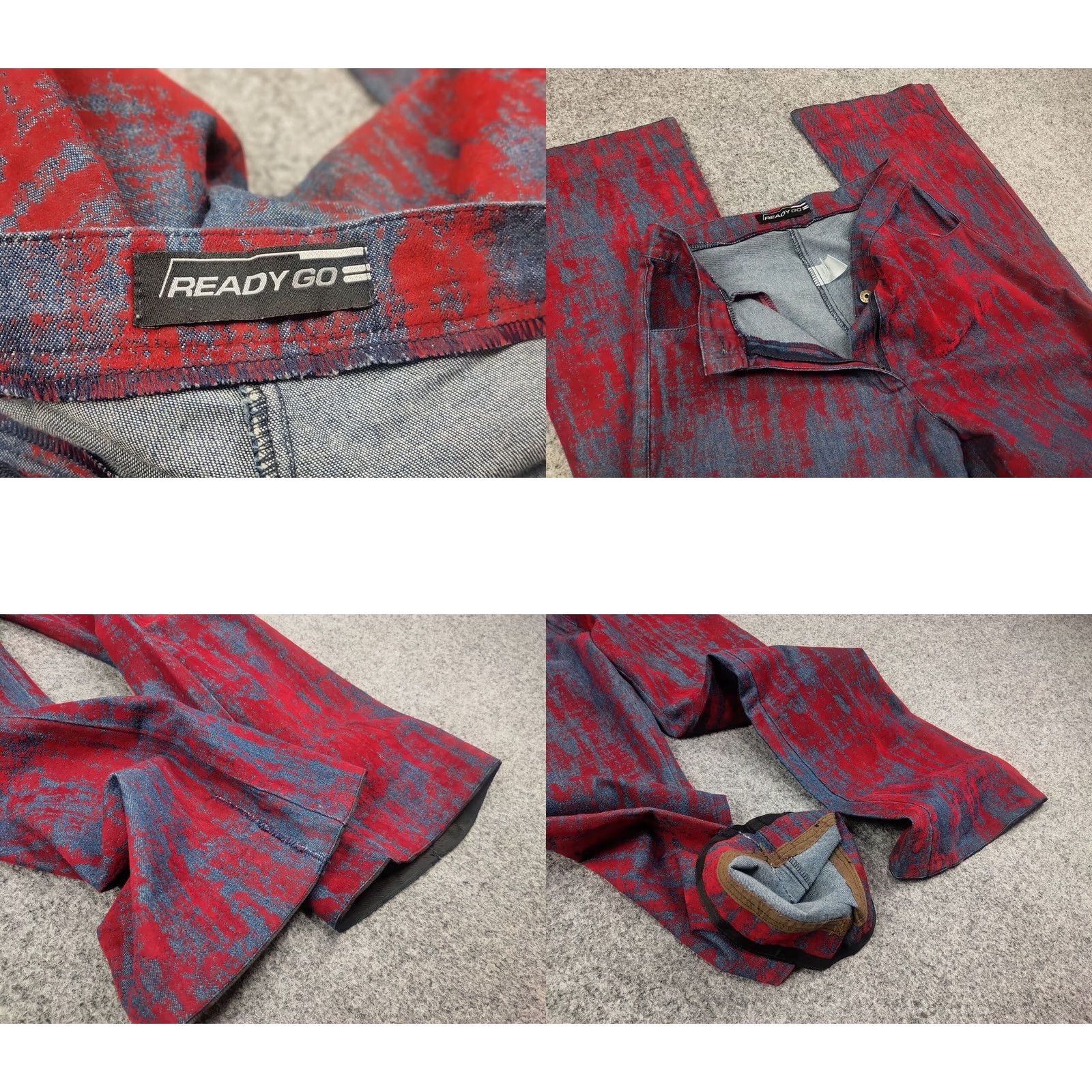 Vintage VINTAGE Hysteric Glamour Jeans Women Vintage Flared Jeans 26 27 Red Blue Denim Cotton Mid Belted Pockets Y2K Size 27" / US 4 / IT 40 - 9 Thumbnail