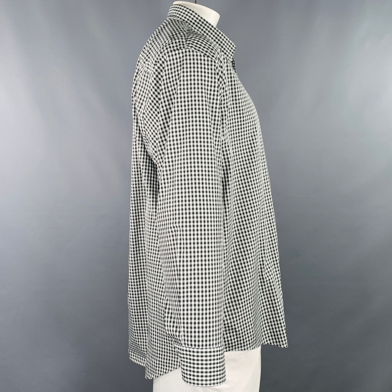 Our Legacy Black White Gingham Polyester One Pocket Long Sleeve Shirt Size US S / EU 44-46 / 1 - 3 Thumbnail