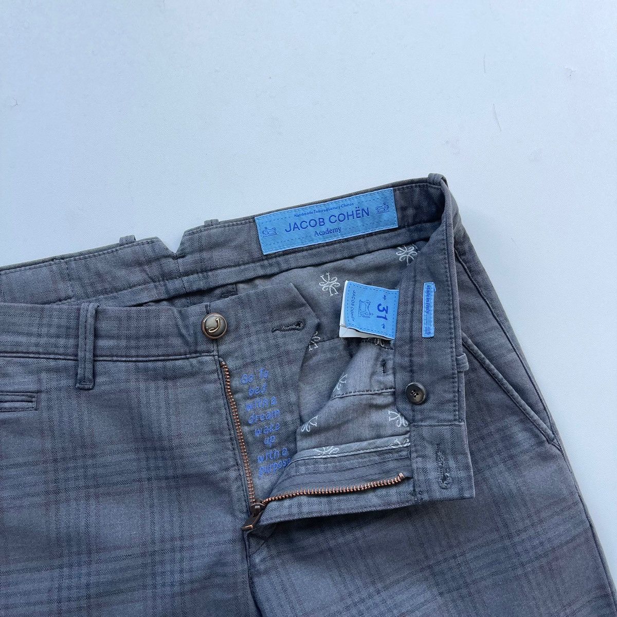 Jacob Cohen Jacob Cohen Academy Bobby Stretch Luxury Chino Checked Pants Size US 31 - 5 Thumbnail