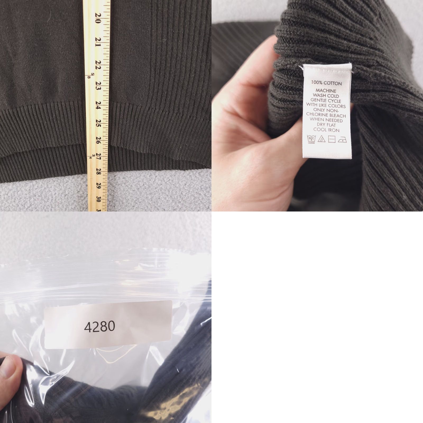 Calvin Klein Calvin Klein Sweater Mens Medium Brown Chocolate Knit Quarter Zip Pullover Size US M / EU 48-50 / 2 - 8 Thumbnail