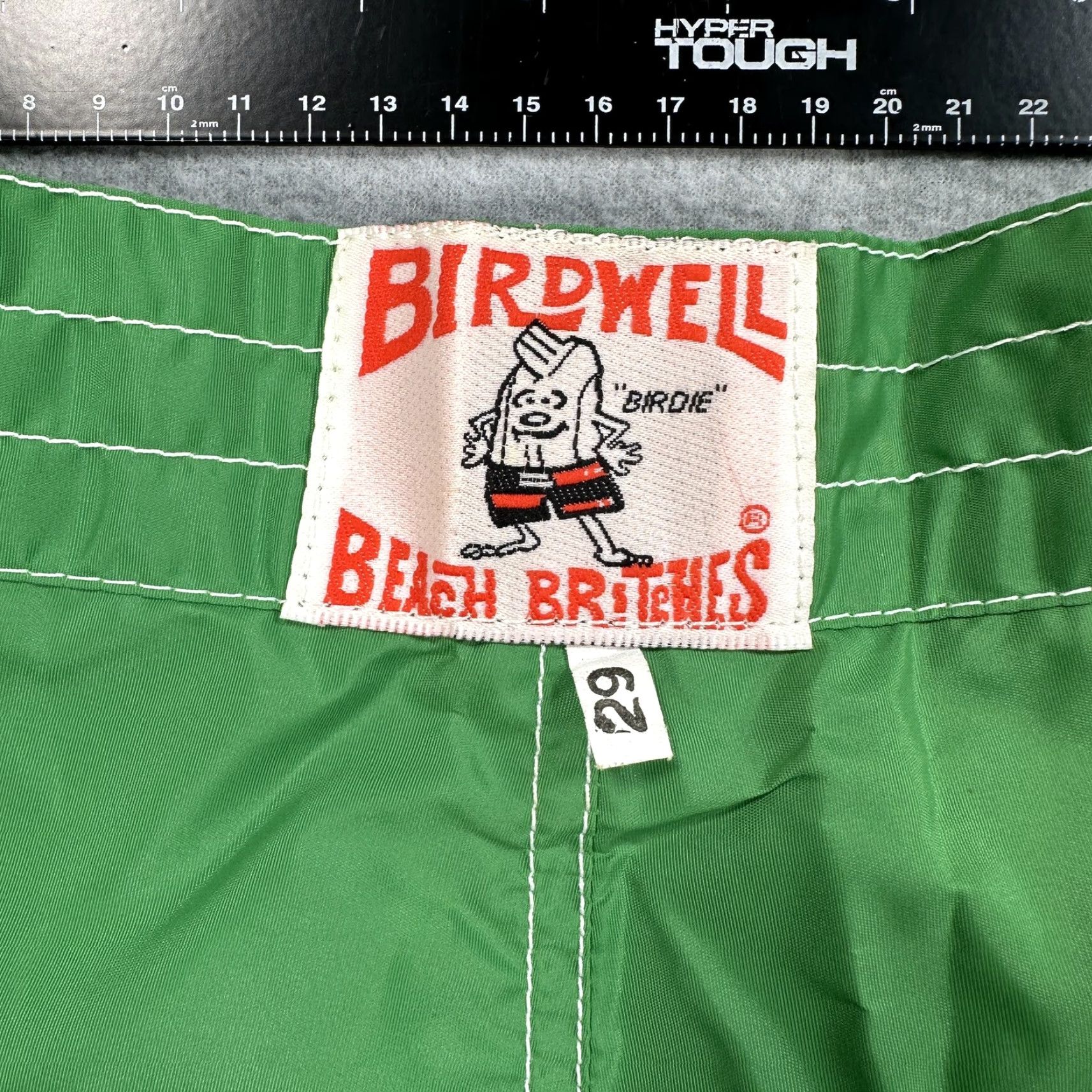 Vintage Birdwell Beach Britches Shorts Mens 29 Green Board Shorts Swim Trunks Surf New Size US 29 - 5 Thumbnail