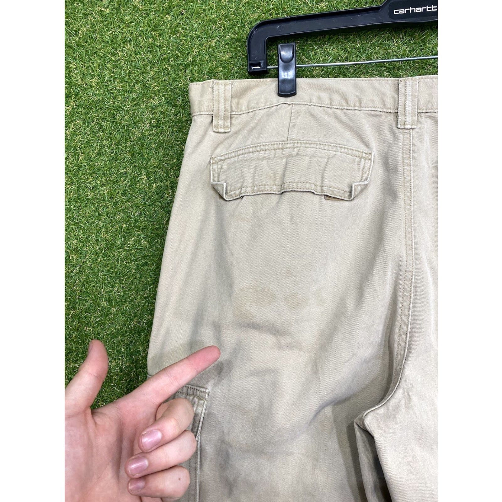 Vintage VINTAGE Aéropostale Cargo Pants Mens 36x30 Baggy Loose Wide Leg Y2K Beige 90s Grunge Size US 36 / EU 52 - 4 Thumbnail