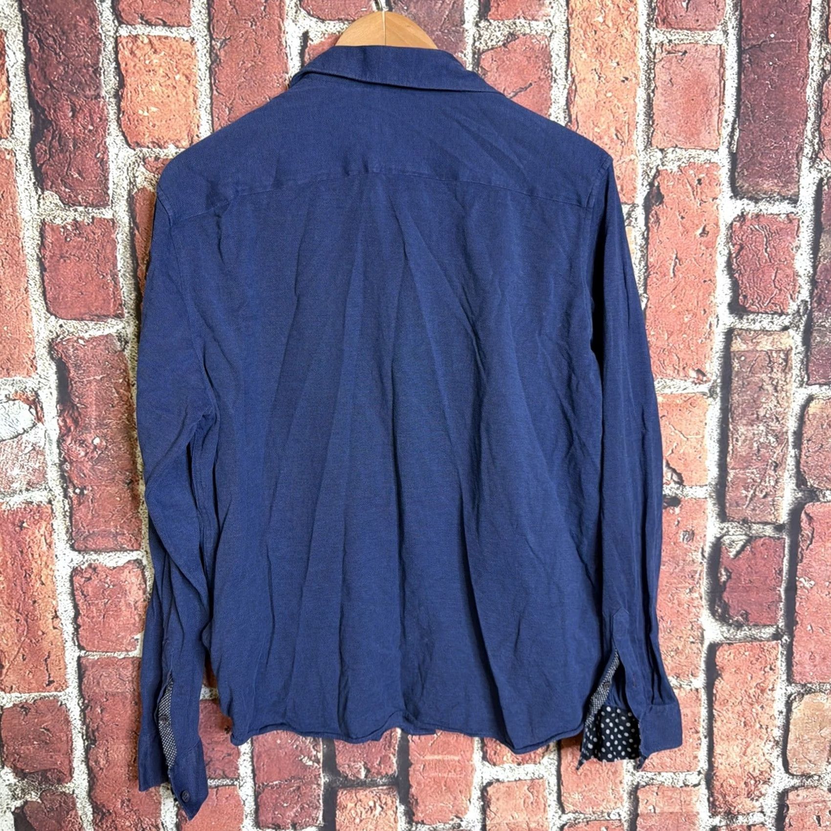Ted Baker VINTAGE Ted Baker London Long Sleeve Button Up Shirt 2XL Navy Blue Floral Pattern Men’s Shirt Mens Size US XXL / EU 58 / 5 - 3 Thumbnail