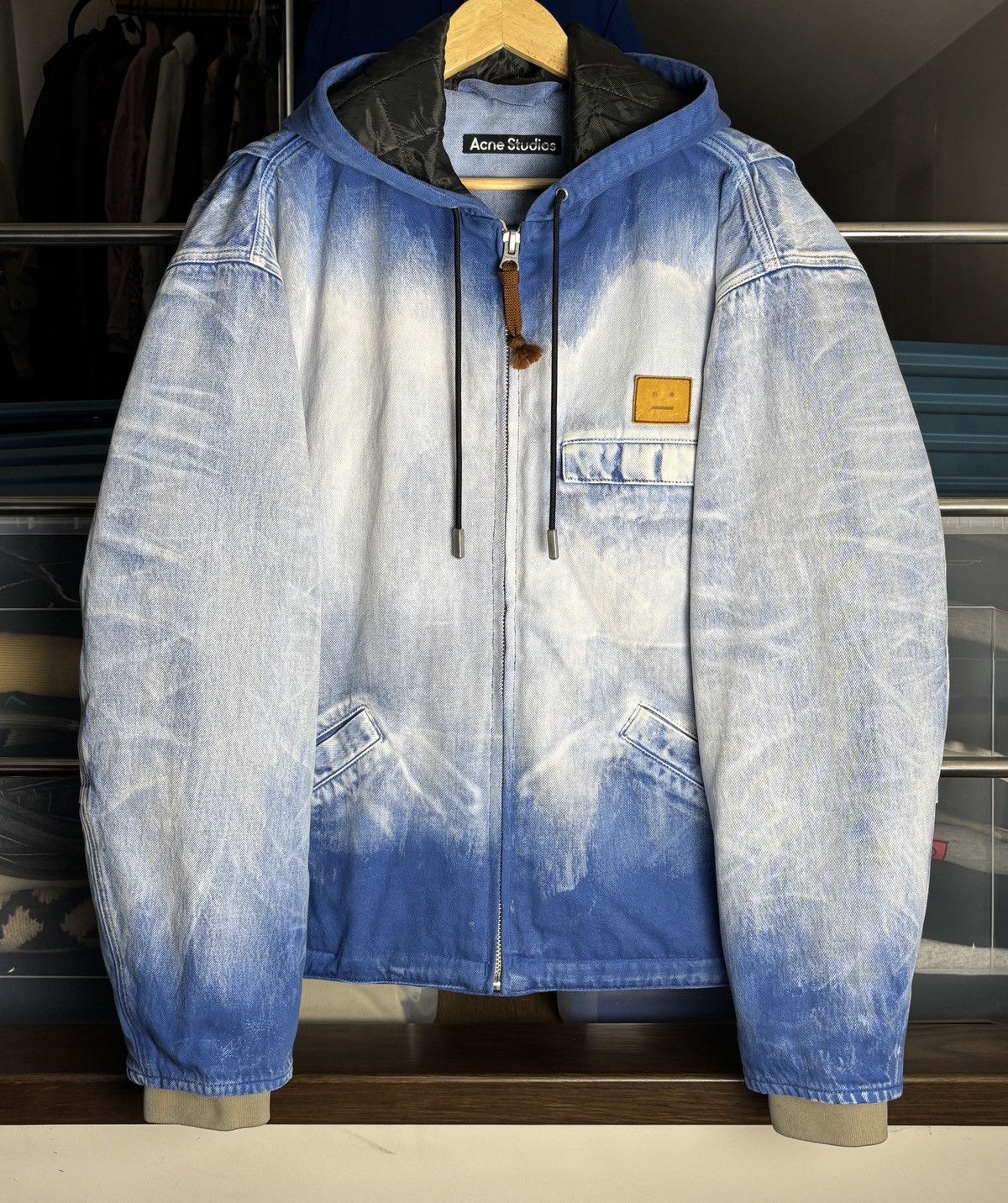 Acne Studios Acne Studios Sample Face Canvas Padded Bomber Jacket Size US M / EU 48-50 / 2 - 1 Thumbnail