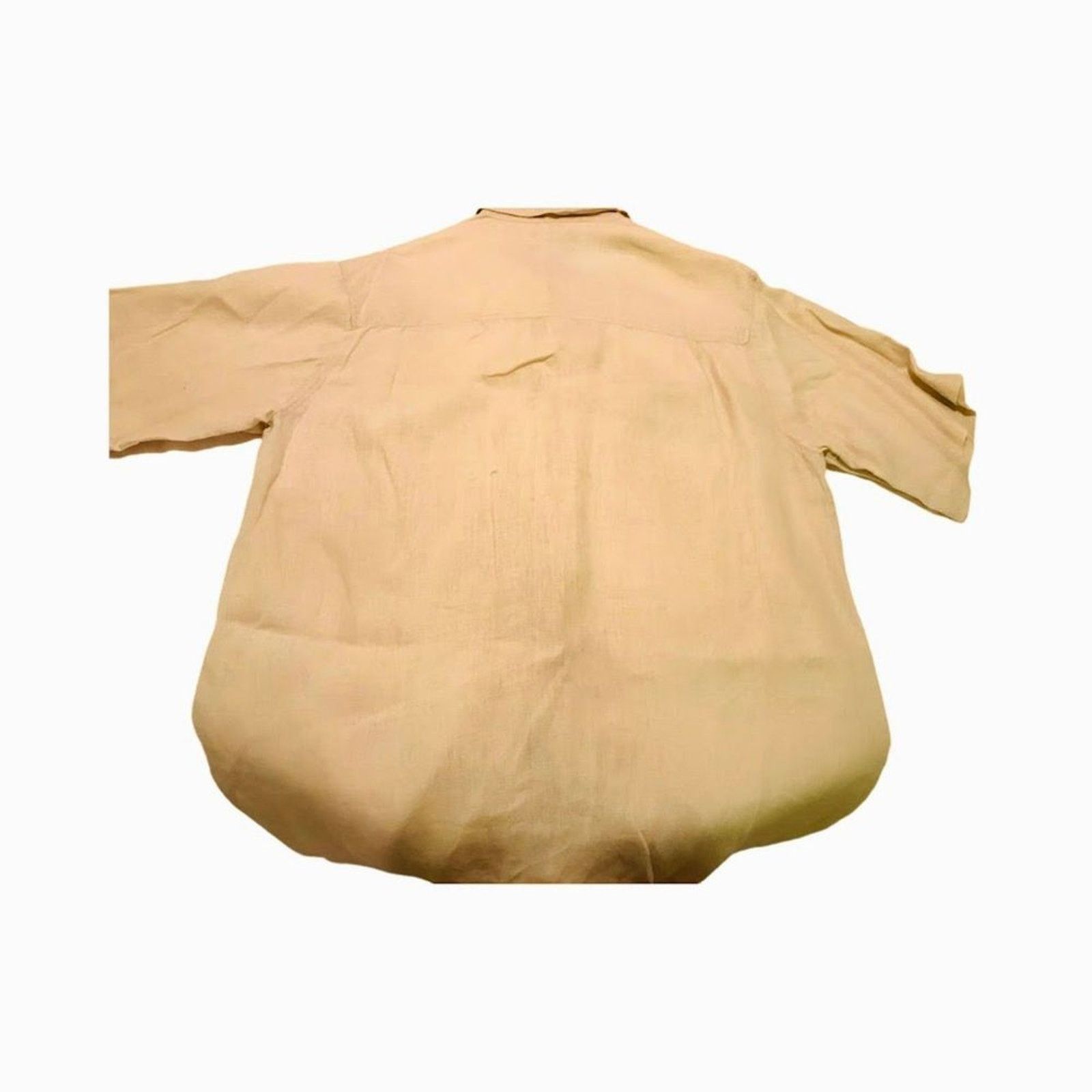 Other Vintage Bruno Italy Men`s Shirt 100% Linen Beige Size L Size US L / EU 52-54 / 3 - 2 Thumbnail