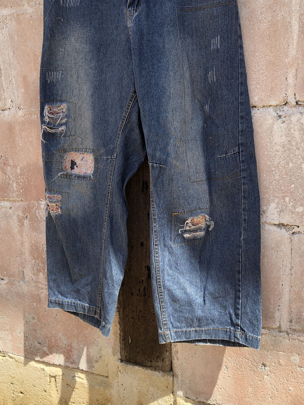 Jean Cawaii Baggy Jeans Patchwork Destress Size US 29 - 5 Thumbnail