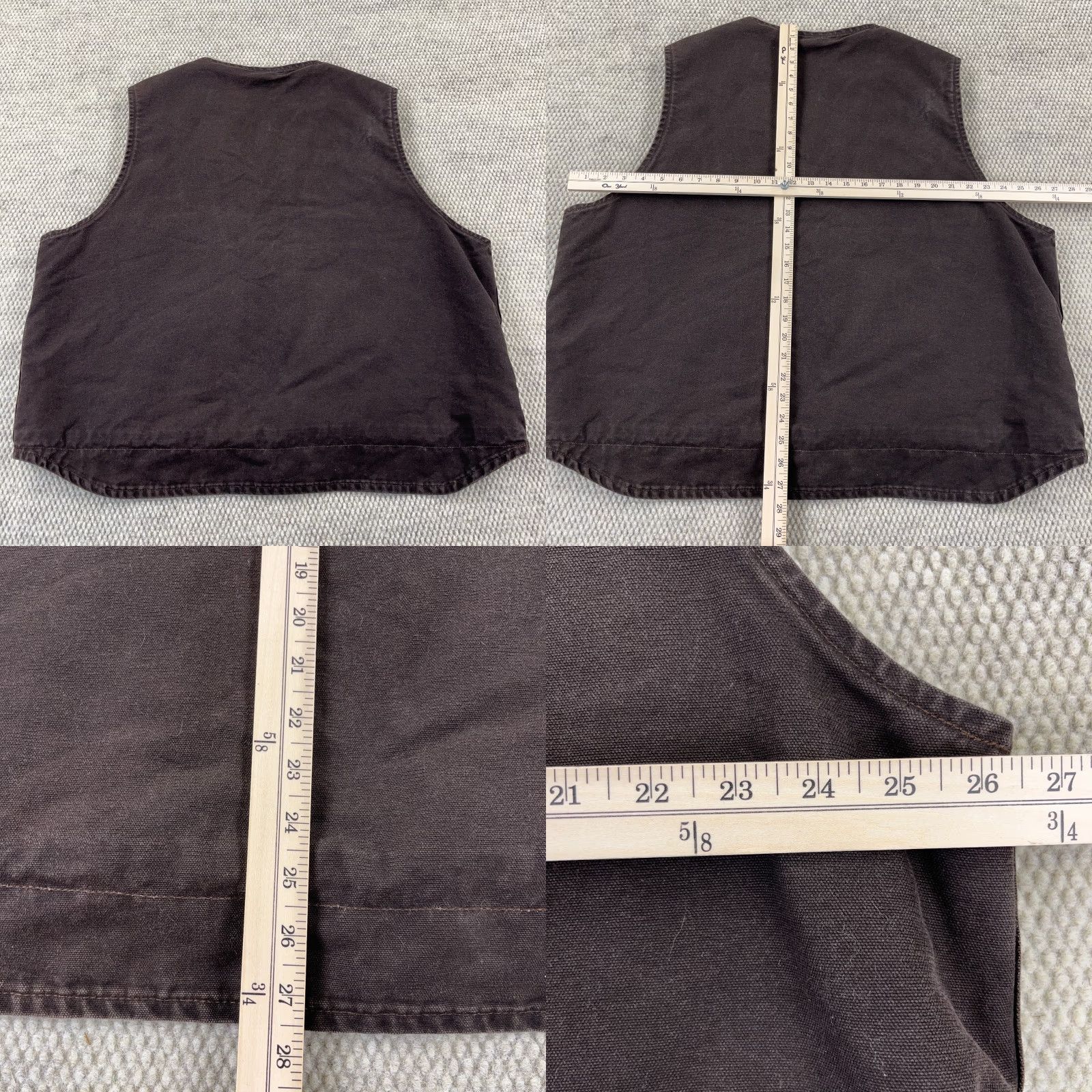 Carhartt VINTAGE Carhartt Jacket Vest Men 2XL Duck Canvas Quilted Lined Dark Brown 90s Outdoor USA Mens Size US XXL / EU 58 / 5 - 8 Thumbnail