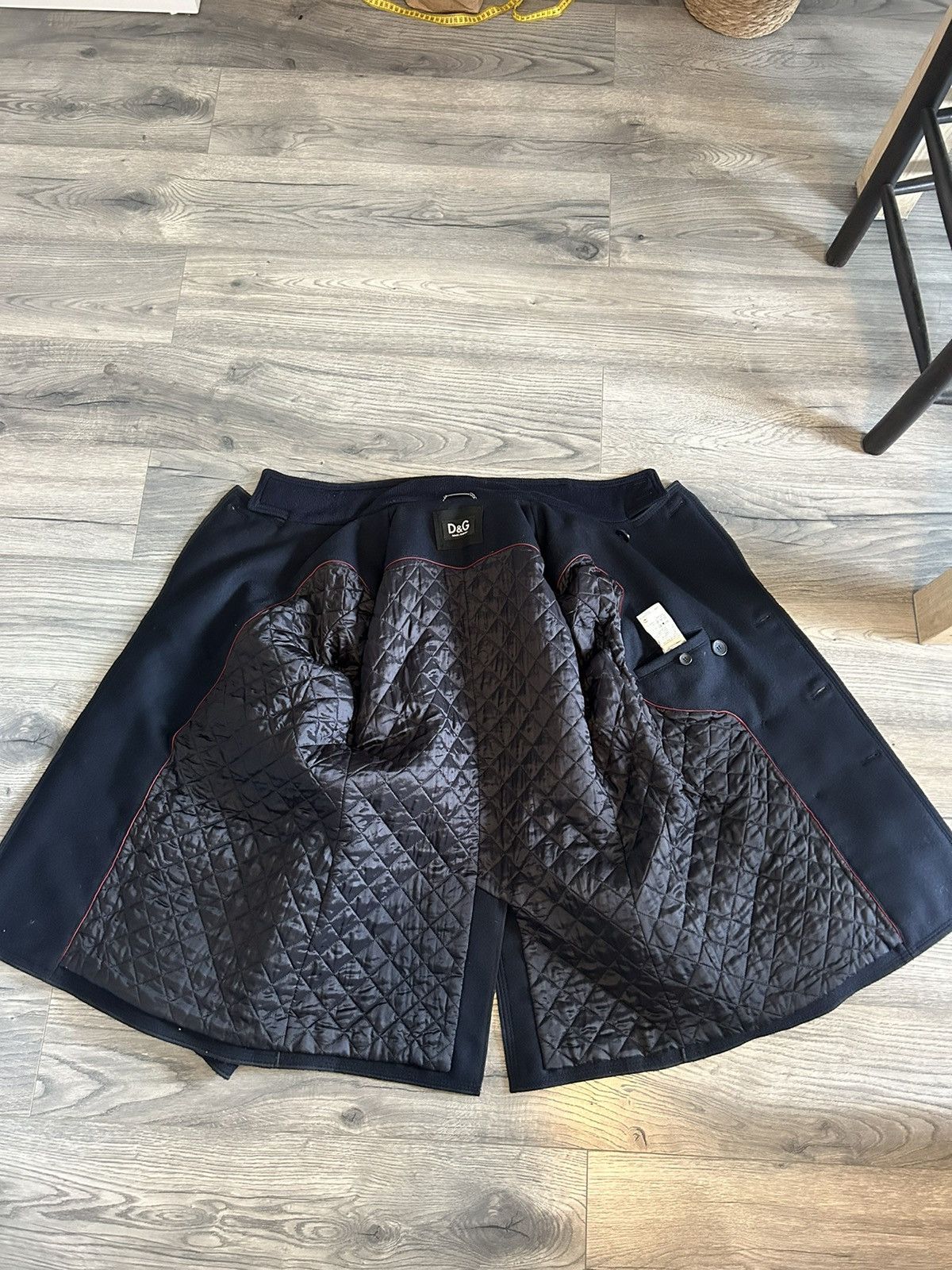 Dolce & Gabbana Navy Wool Military Coat, Size 54, Double-Breasted Size US L / EU 52-54 / 3 - 13 Thumbnail