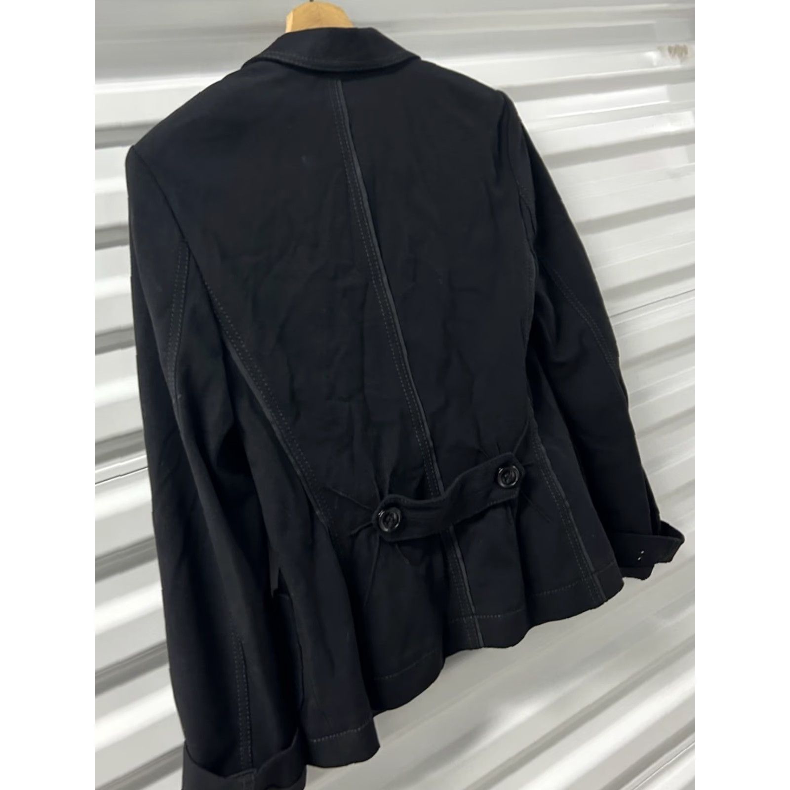 Vintage Womens LUISA CERANO Designer Black Long Sleeve Jacket Size 2 Short Blazer Button Mens? Women? Size XS / US 0-2 / IT 36-38 - 5 Thumbnail