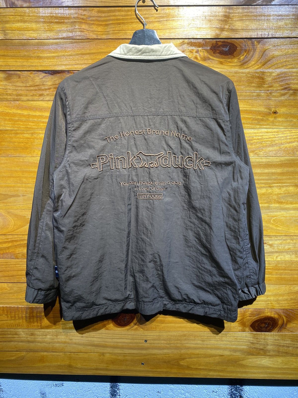 Japanese Brand Vintage Pink Duck Club Brown Windbreaker Jacket Outdoor Size US S / EU 44-46 / 1 - 7 Thumbnail