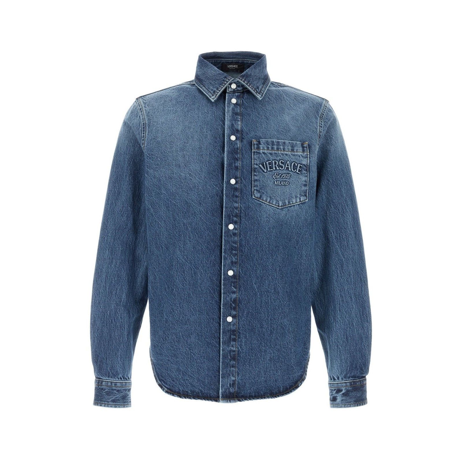 Versace VERSACE Denim Shirt New & Authentic (Men's size:52;) Size US L / EU 52-54 / 3 - 1 Thumbnail