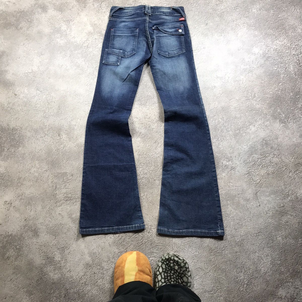 Vintage Vintage 90s Baggy Wide Leg Distressed Jeans Grunge Y2K 25 Size 25" / US 0 / IT 36 - 4 Thumbnail