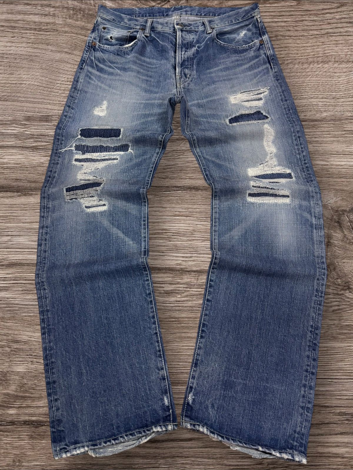 Kapital Y2K Spellbound Japan Kapital Boro Inspired Grunge Jeans Size US 34 / EU 50 - 1 Thumbnail