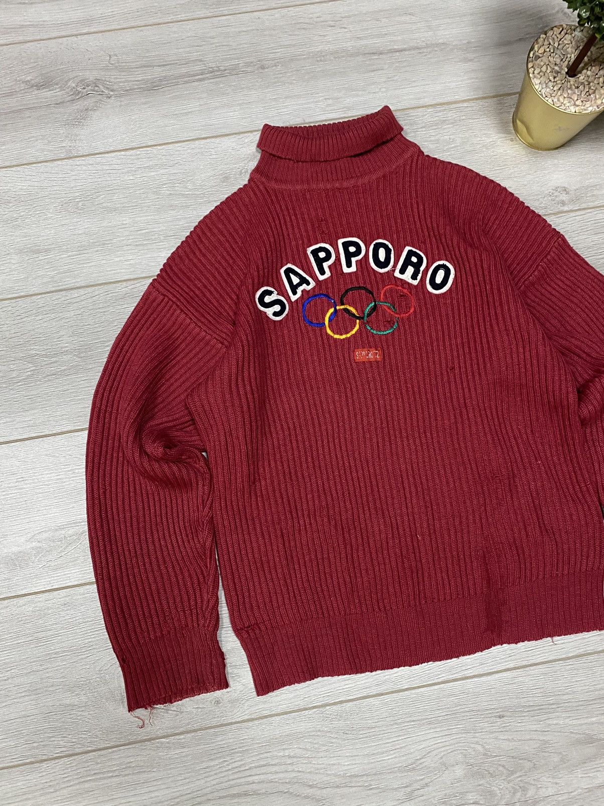 Vintage Adidas Sapporo Olympic vintage wool turtle neck sweater Size US M / EU 48-50 / 2 - 5 Thumbnail