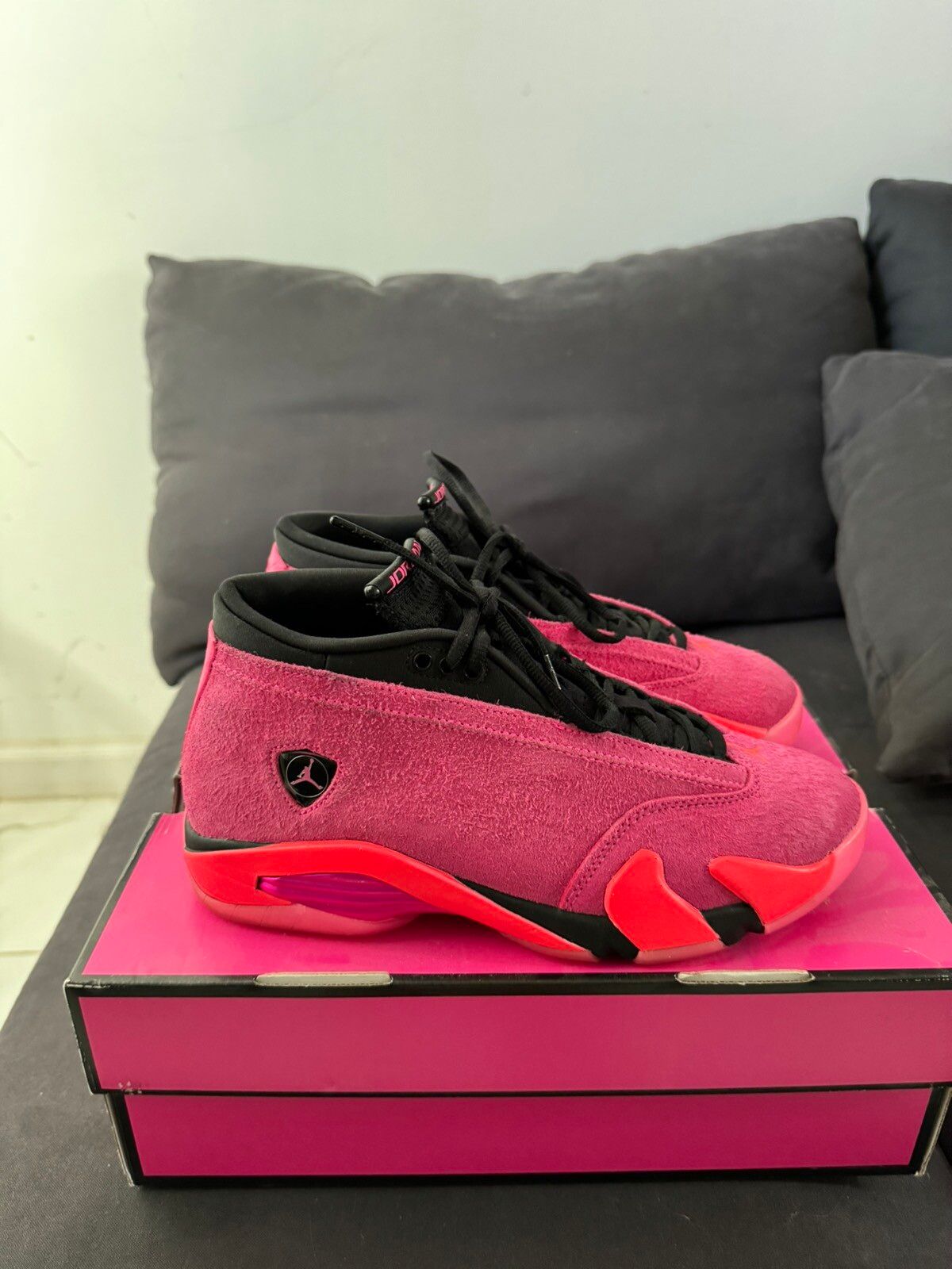 Pre-owned Jordan Brand 14 Retro Low Shocking Pink Shoes