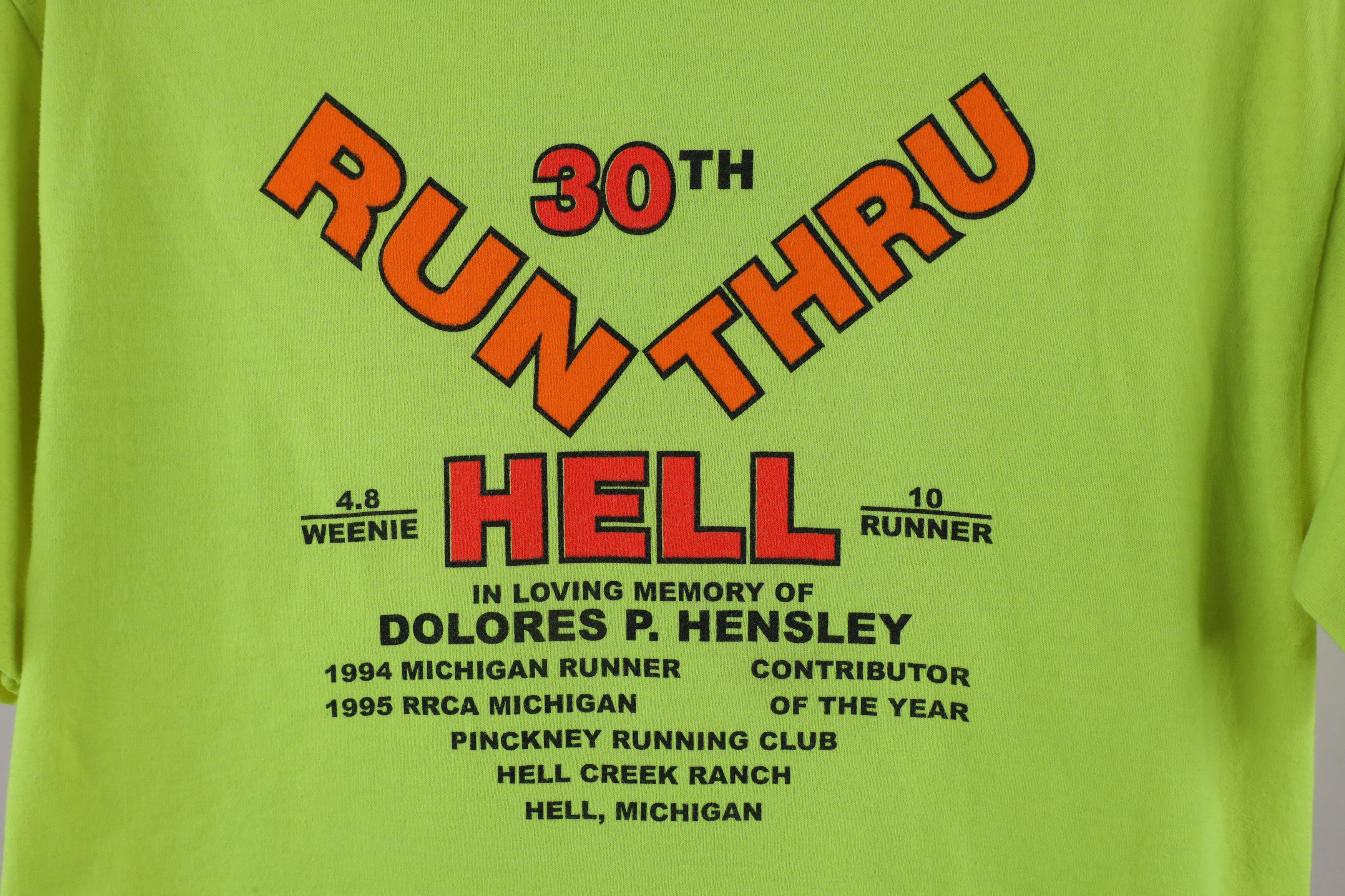Vintage Vintage Race Run Thru Hell Michigan Short Sleeve T-Shirt Size US S / EU 44-46 / 1 - 4 Thumbnail