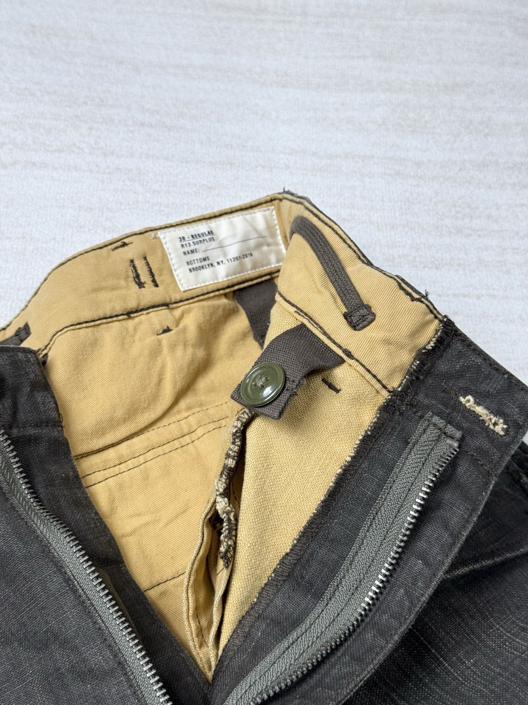 R13 UNWORN* R13 MARK MILITARY CARGO PANTS - BLACK CANVAS Size US 30 / EU 46 - 7 Thumbnail