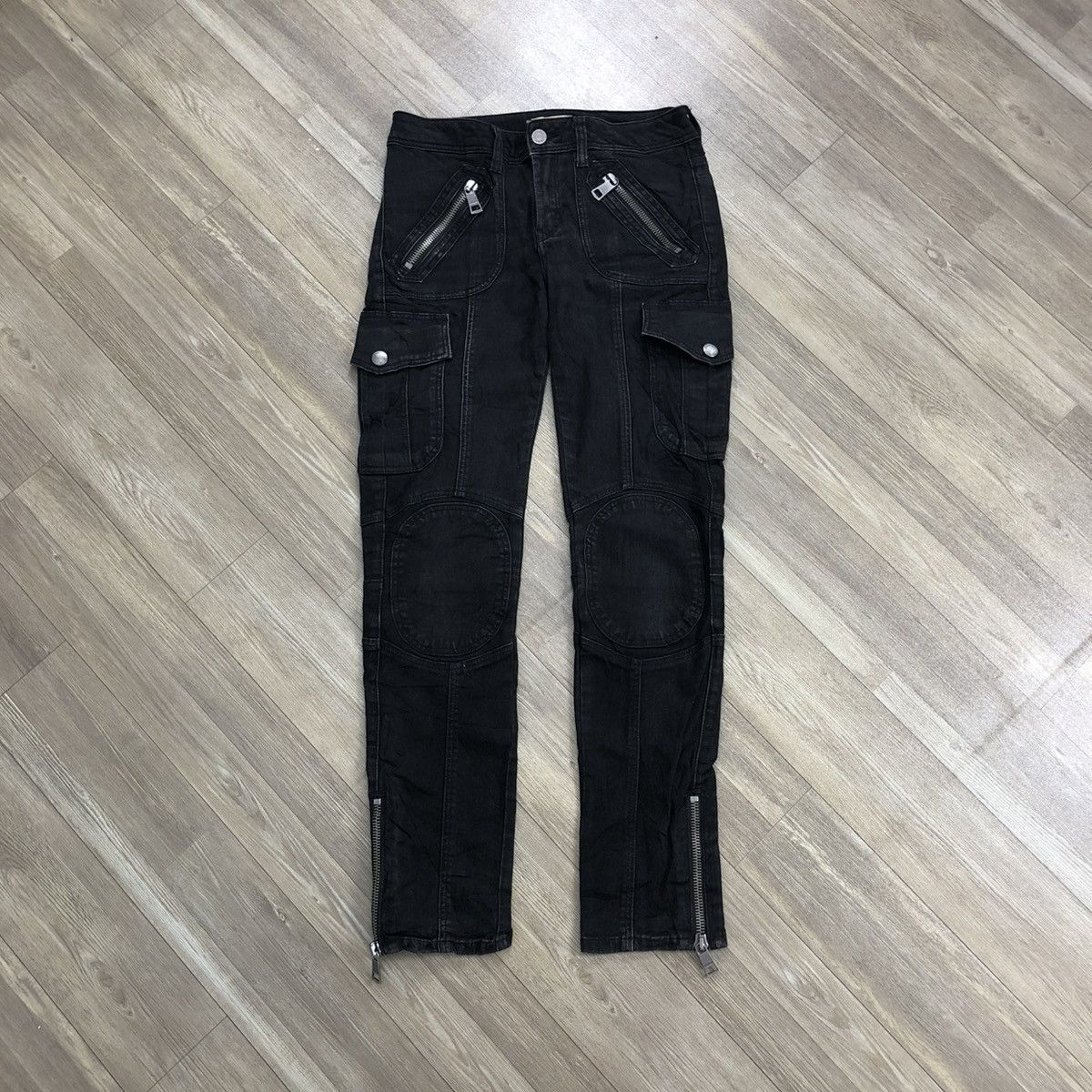 Burberry × Designer × Vintage 2000s Burberry Brit Cargo Bondage Bikers Jeans Skinny Size US 32 / EU 48 - 1 Thumbnail