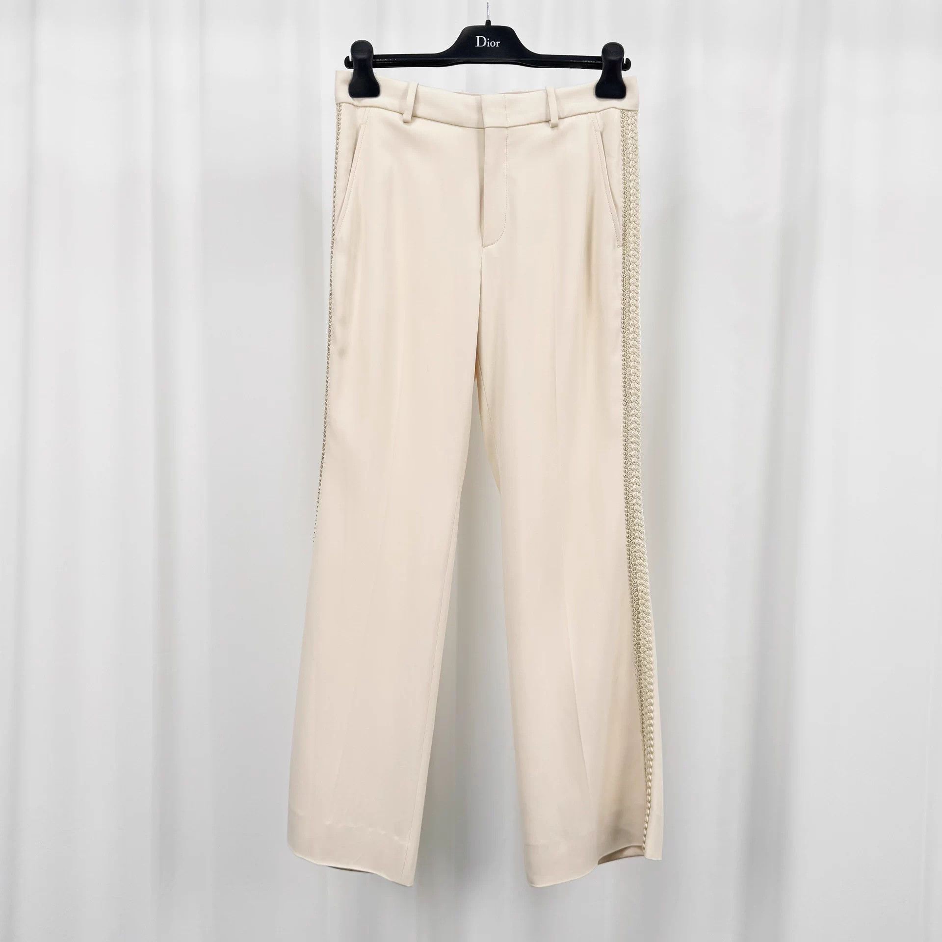Gucci Gucci lace-knit silk casual pants 40 NWT Size 28" / US 6 / IT 42 - 1 Thumbnail