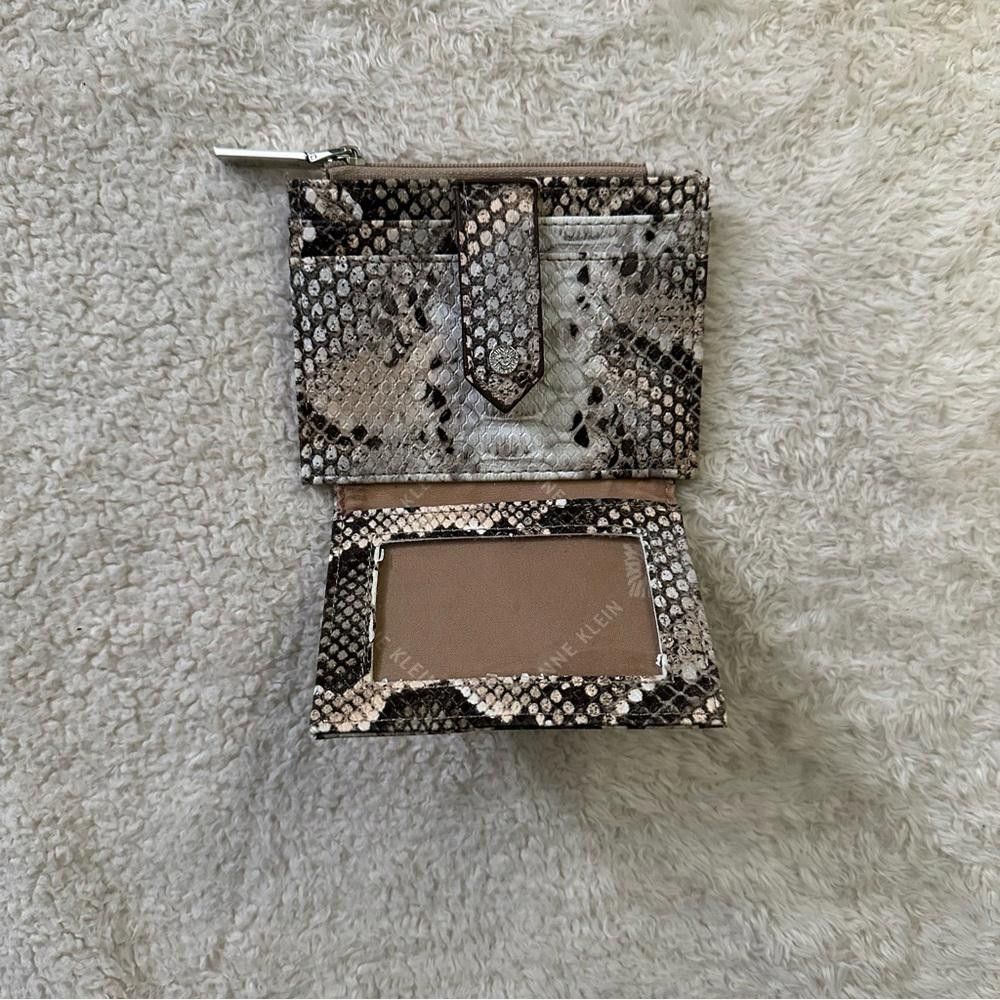 Designer NWOT Anne Klein Wallet ID Holder Snake Print Faux Leather Size ONE SIZE - 2 Thumbnail