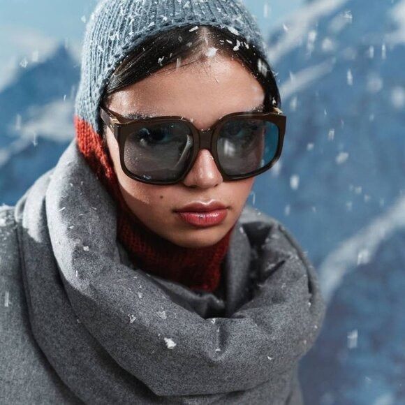 Miu Miu Miu Miu MUA07S 24D20R Sunglasses Shiny Brown Square Frame Size ONE SIZE - 4 Thumbnail