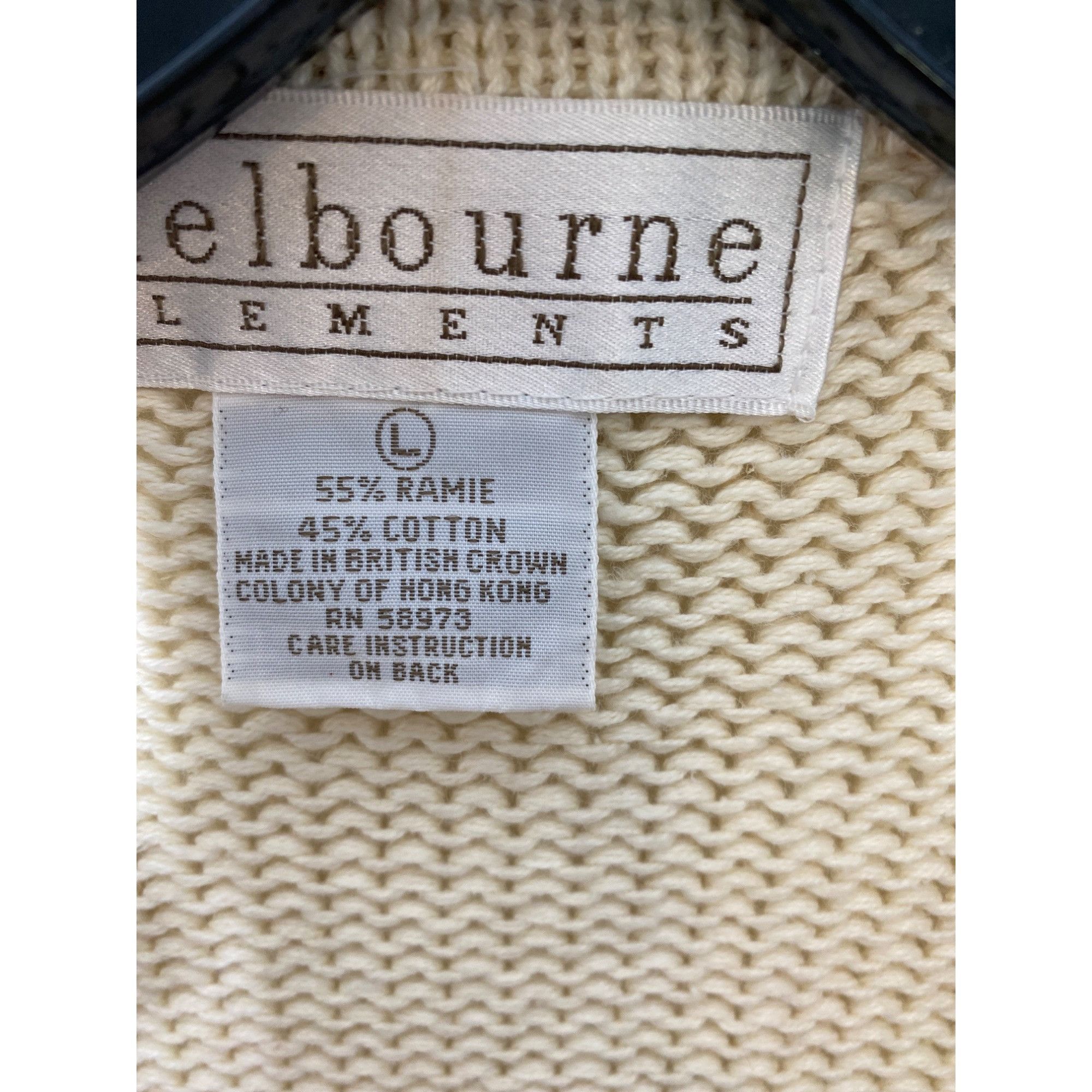 Vintage VINTAGE 80'S MELBOURNE ELEMENTS WOMEN'S HAND-KNIT CARDIGAN S Size L / US 10 / IT 46 - 4 Thumbnail