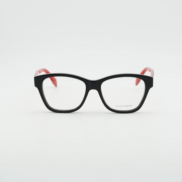Alexander McQueen Alexander McQueen AM0306O 003 Eyeglasses Black/Red 52mm Size ONE SIZE - 7 Thumbnail