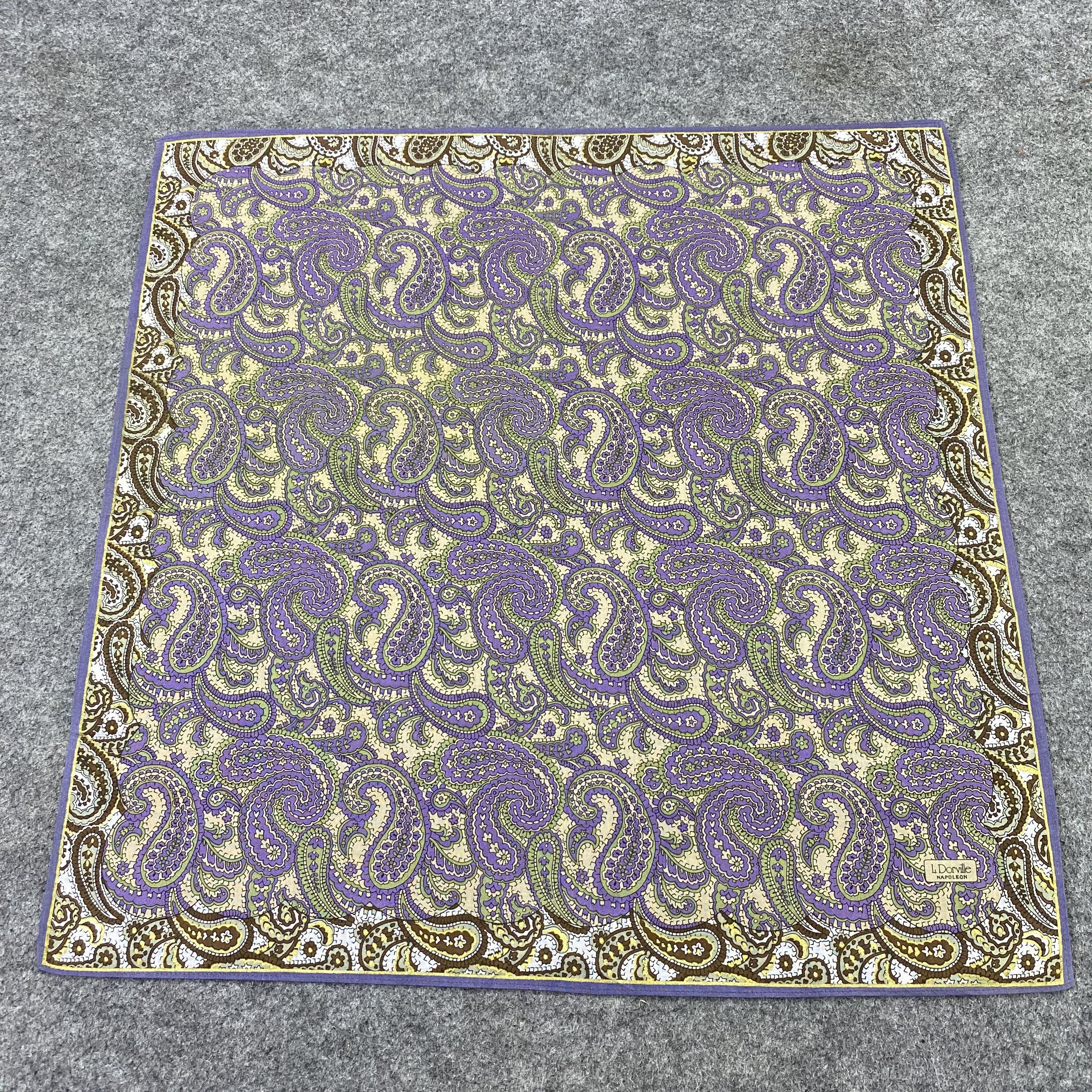 Designer L.DORVILLE handkerchief bandana handky paisley-B1437 Size ONE SIZE - 3 Thumbnail