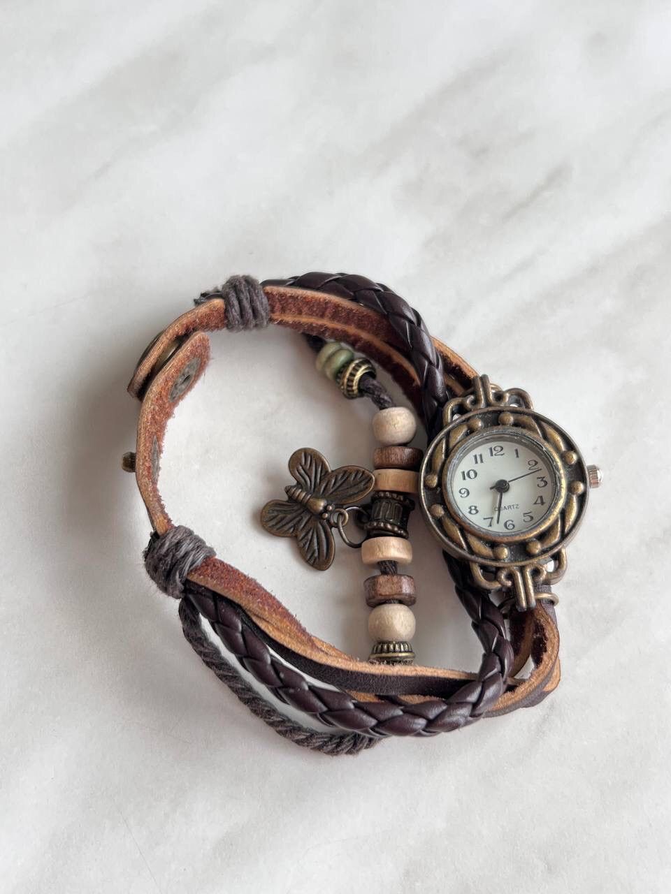 Japanese Brand × Vintage Vintage Japanese style futuristic Watch Brown amulet 🦋 Size ONE SIZE - 1 Thumbnail