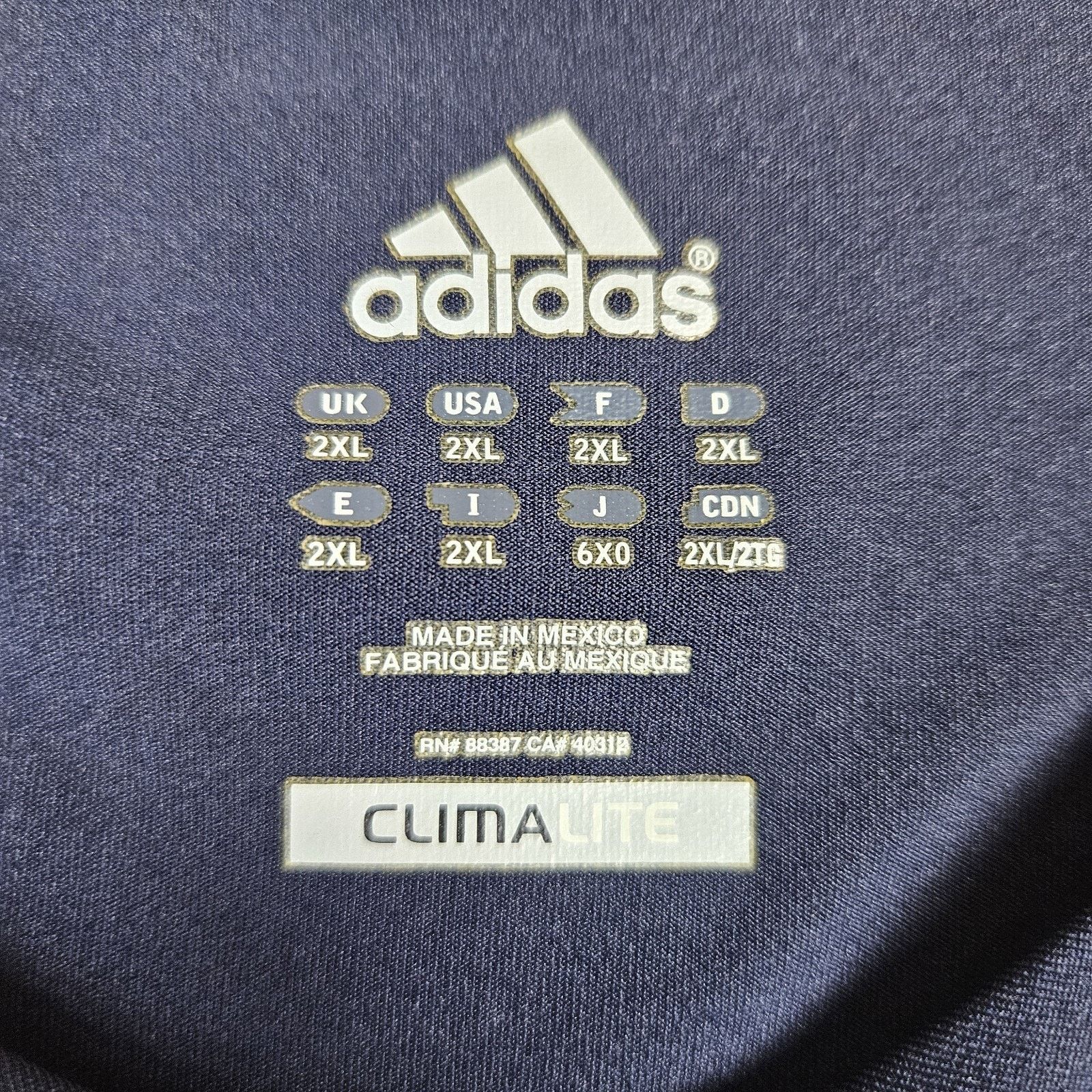 Adidas Adidas Climalite Techfit Compression Shirt Size US XXL / EU 58 / 5 - 9 Thumbnail