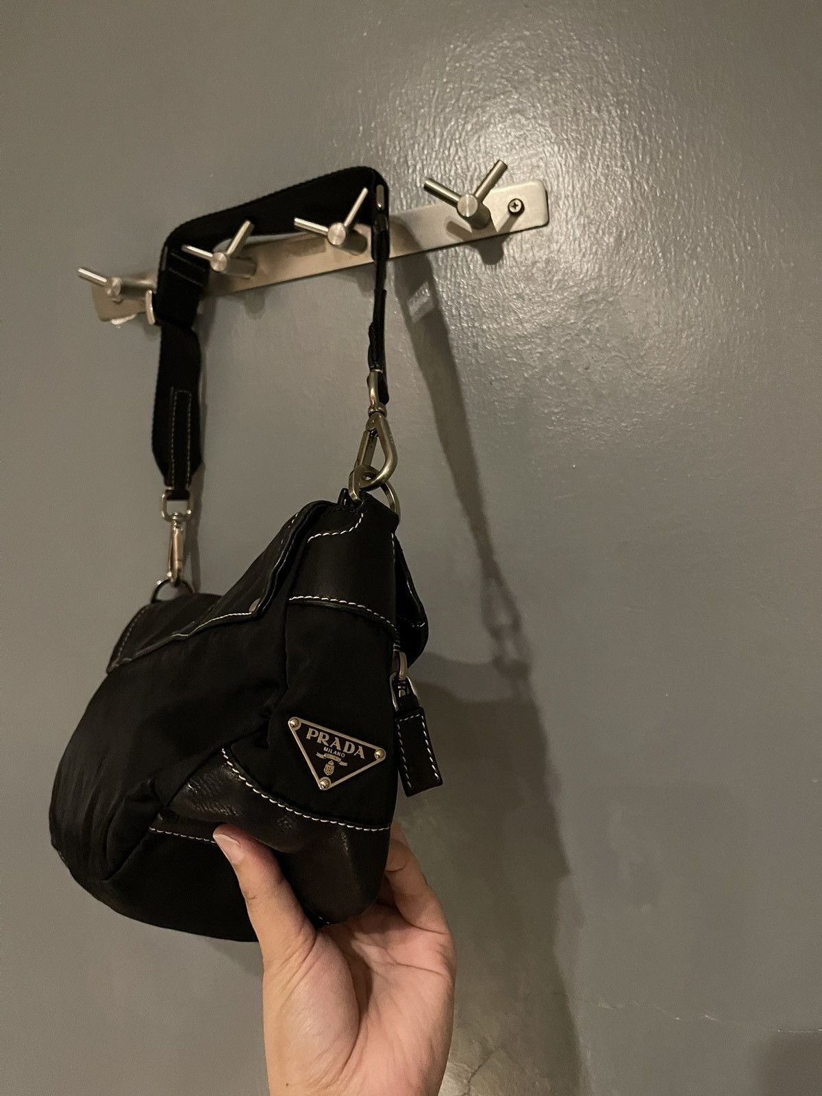 Prada Prada Tessuto Nylon Buckle Baguette Size ONE SIZE - 22 Thumbnail