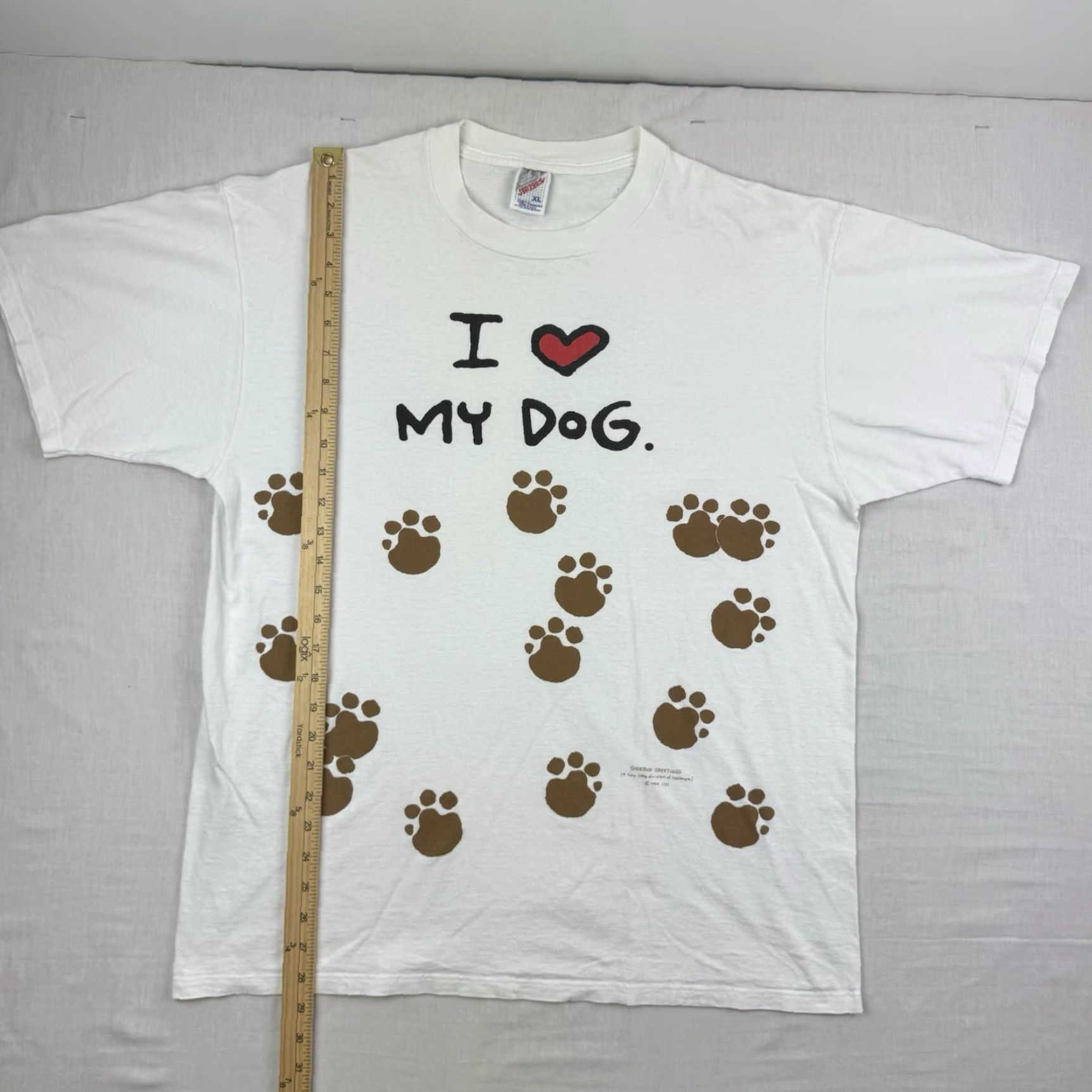Vintage Vintage Hallmark I Heart My Dog T Shirt XL White 90s 1950s? Size US XL / EU 56 / 4 - 6 Thumbnail