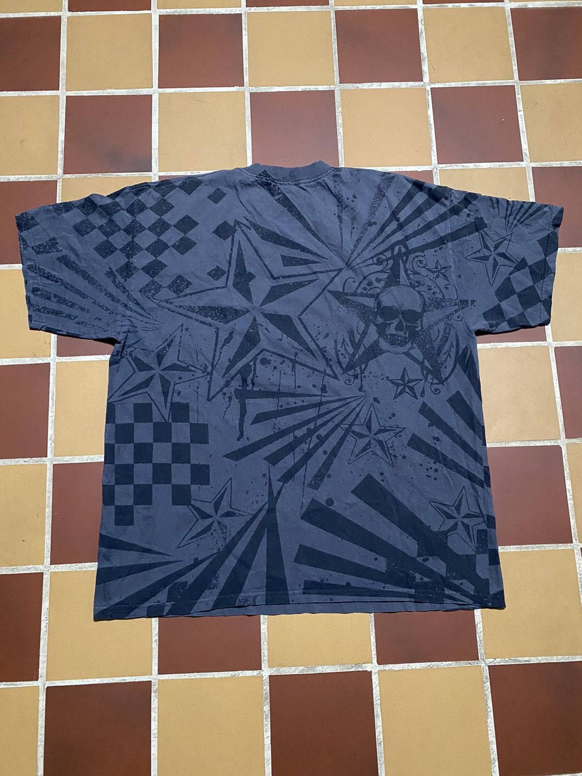 Japanese Brand × Vintage 🔥RARE🔥 Vintage Y2K Skull AOP Shirt Size US XL / EU 56 / 4 - 3 Thumbnail