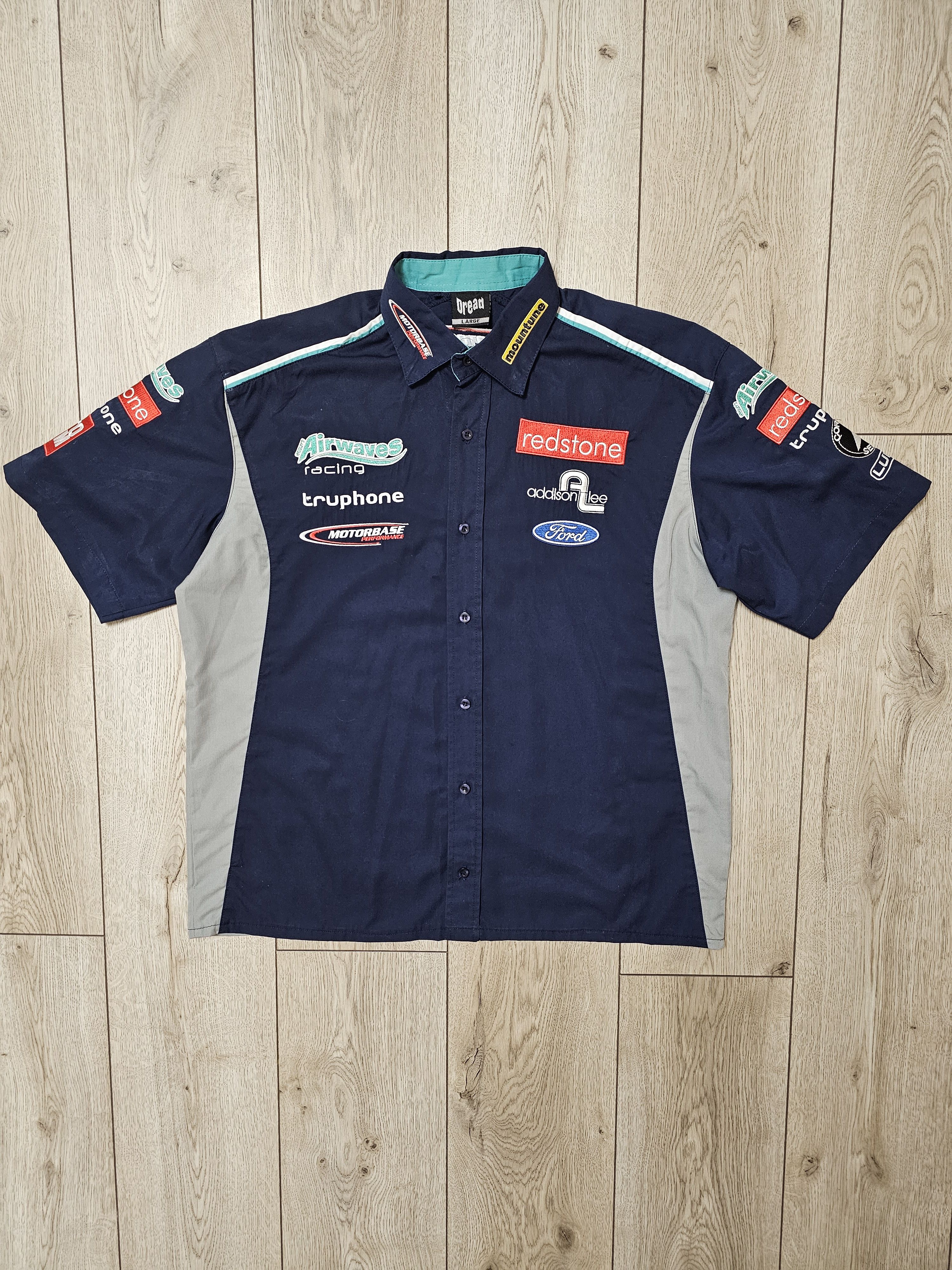 Formula 1 × Vintage FORD RACING VINTAGE SHIRT 90s AIRWAVES SHIRT BUTTON AIRWAVES Size US L / EU 52-54 / 3 - 1 Thumbnail