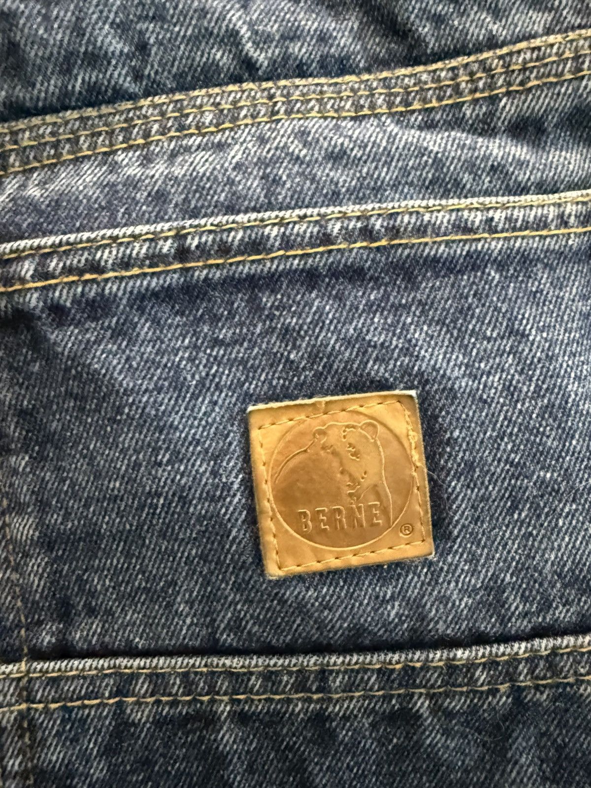 Other × Vintage Double Knee Blue Jeans Size US 38 / EU 54 - 3 Thumbnail